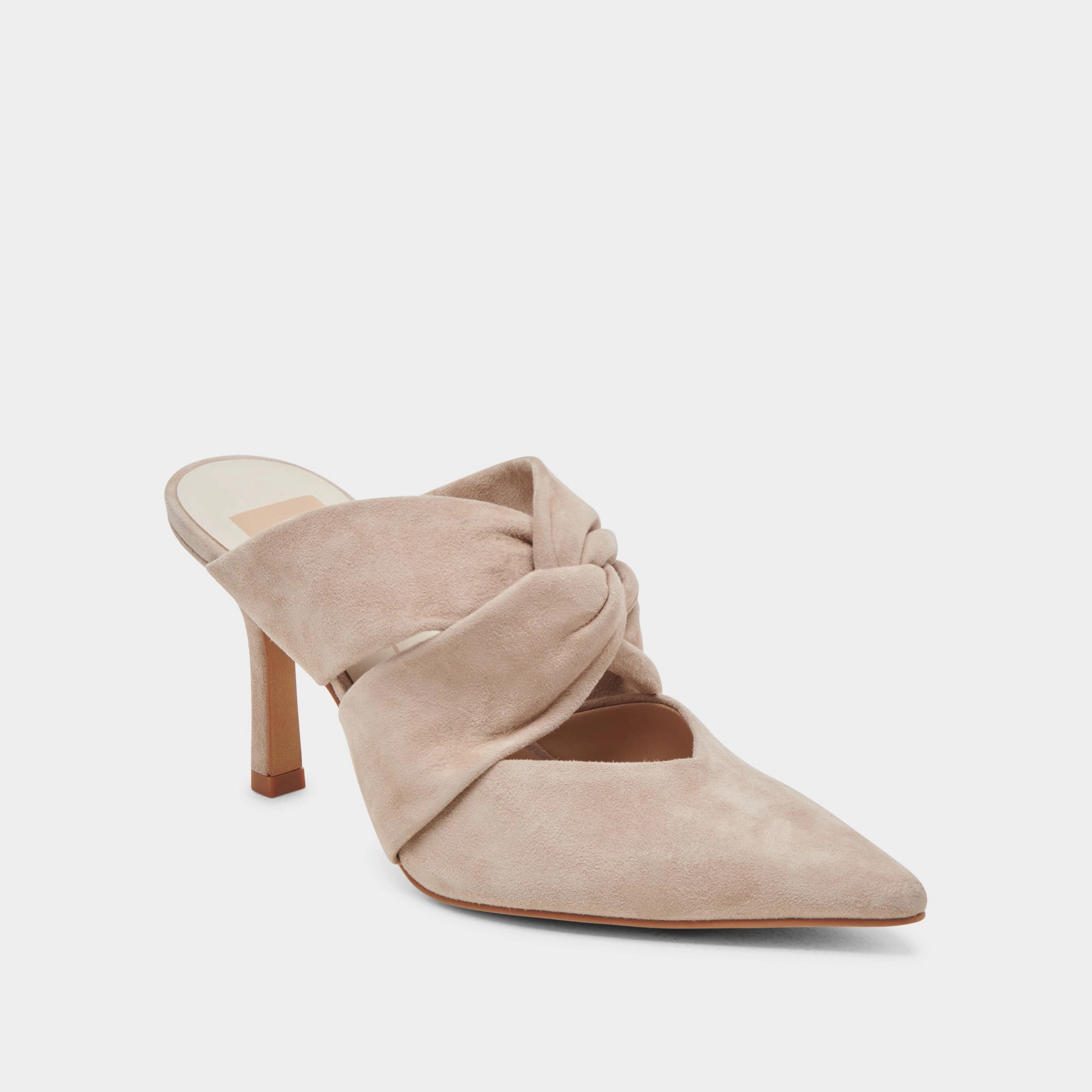 KELSY HEELS TAUPE SUEDE Chic Comfort Romantic Date