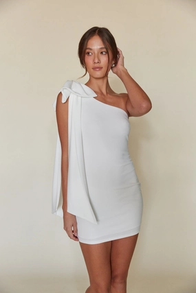 Mischa Bow Bodycon Mini Dress Fit Waist