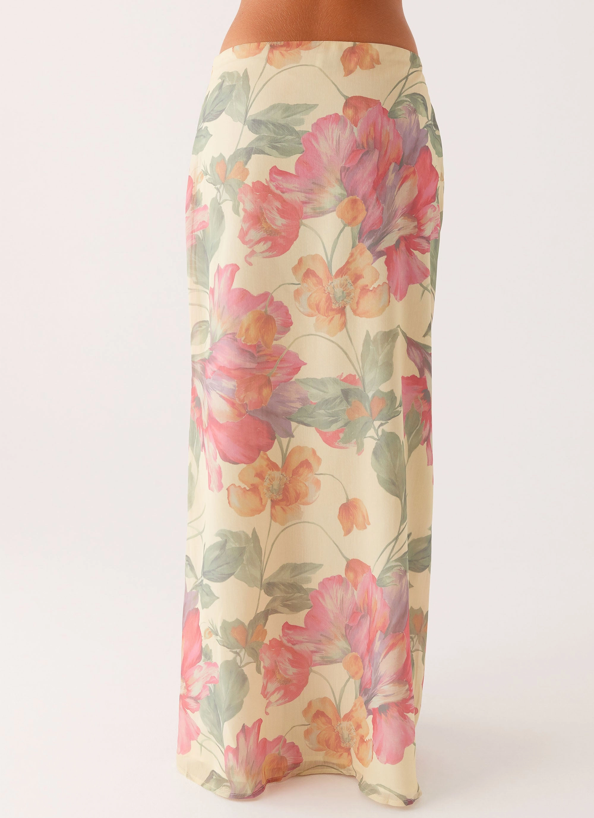 Soulful Low Rise Maxi Skirt - Yellow Peony Light Comfort Everyday Line