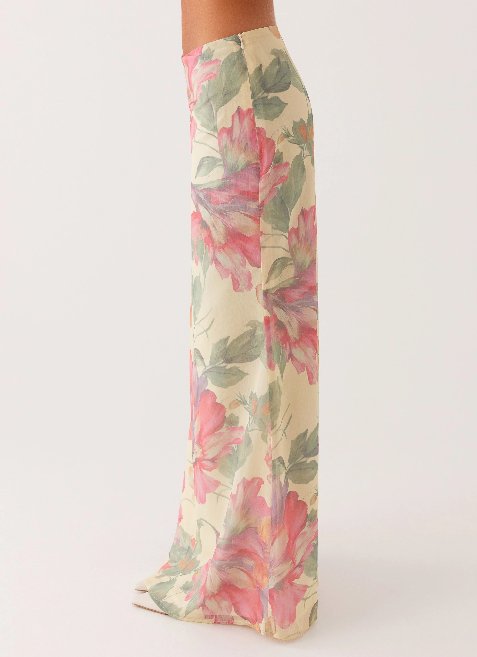 Soulful Low Rise Maxi Skirt - Yellow Peony Coordinated Set Casual Moments