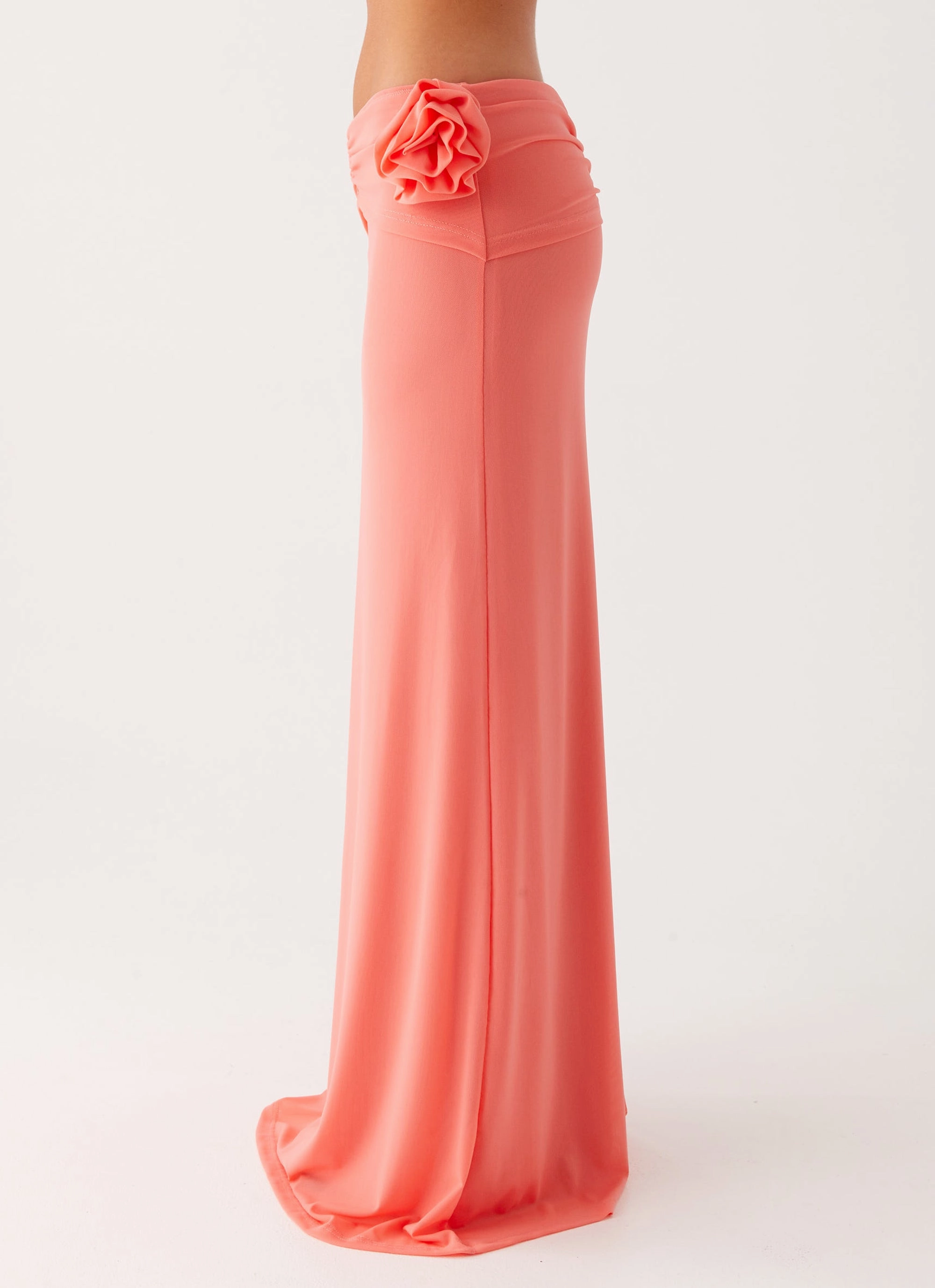Fresh Energy Smart Casual Jayce Maxi Skirt - Salmon