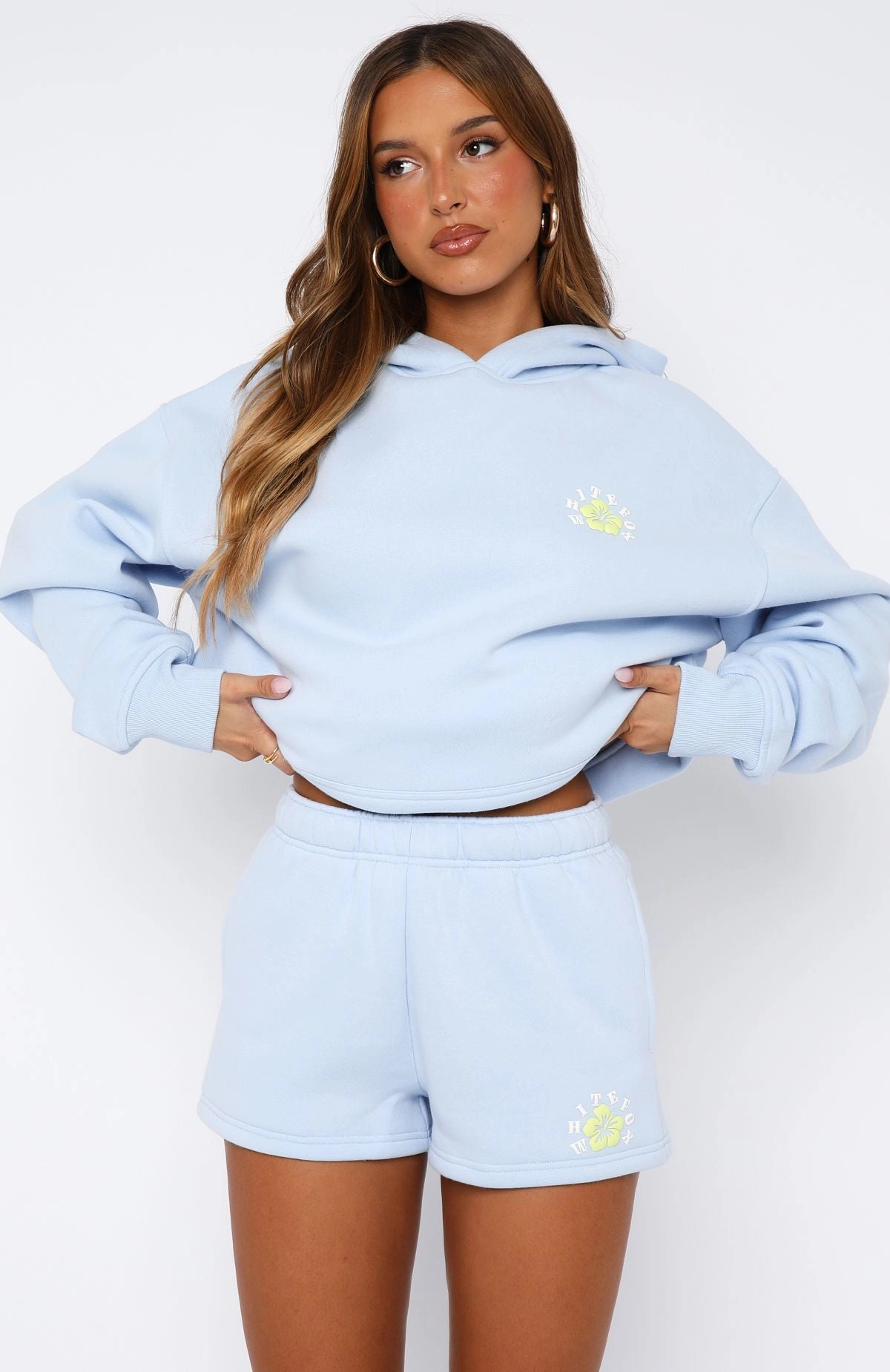 Keep Blooming Lounge Shorts Blue Perfect Fit Temperature Regulating Tech