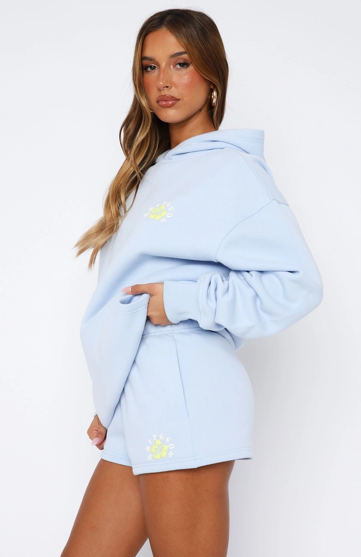 Sporty Fit odor - absorbing Keep Blooming Lounge Shorts Blue