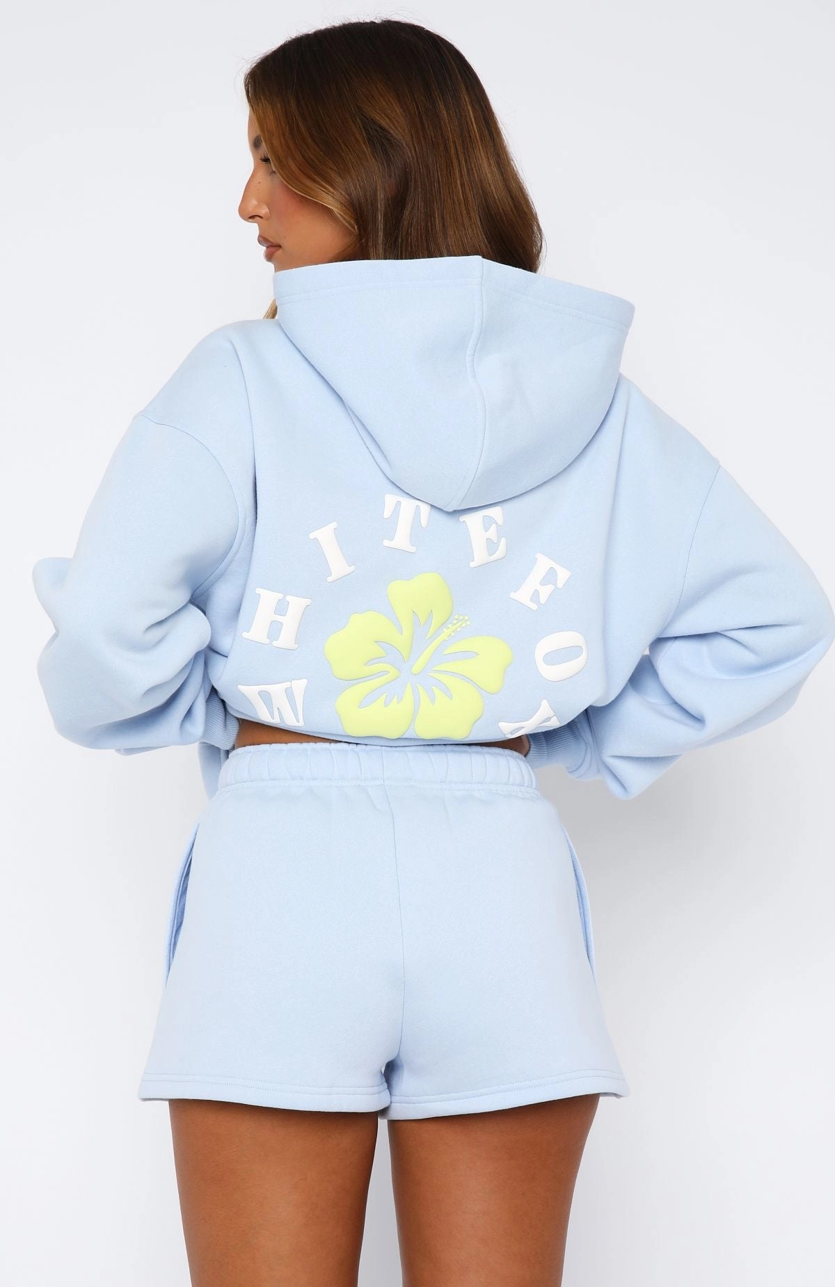 Breathable Side Vents Keep Blooming Lounge Shorts Blue