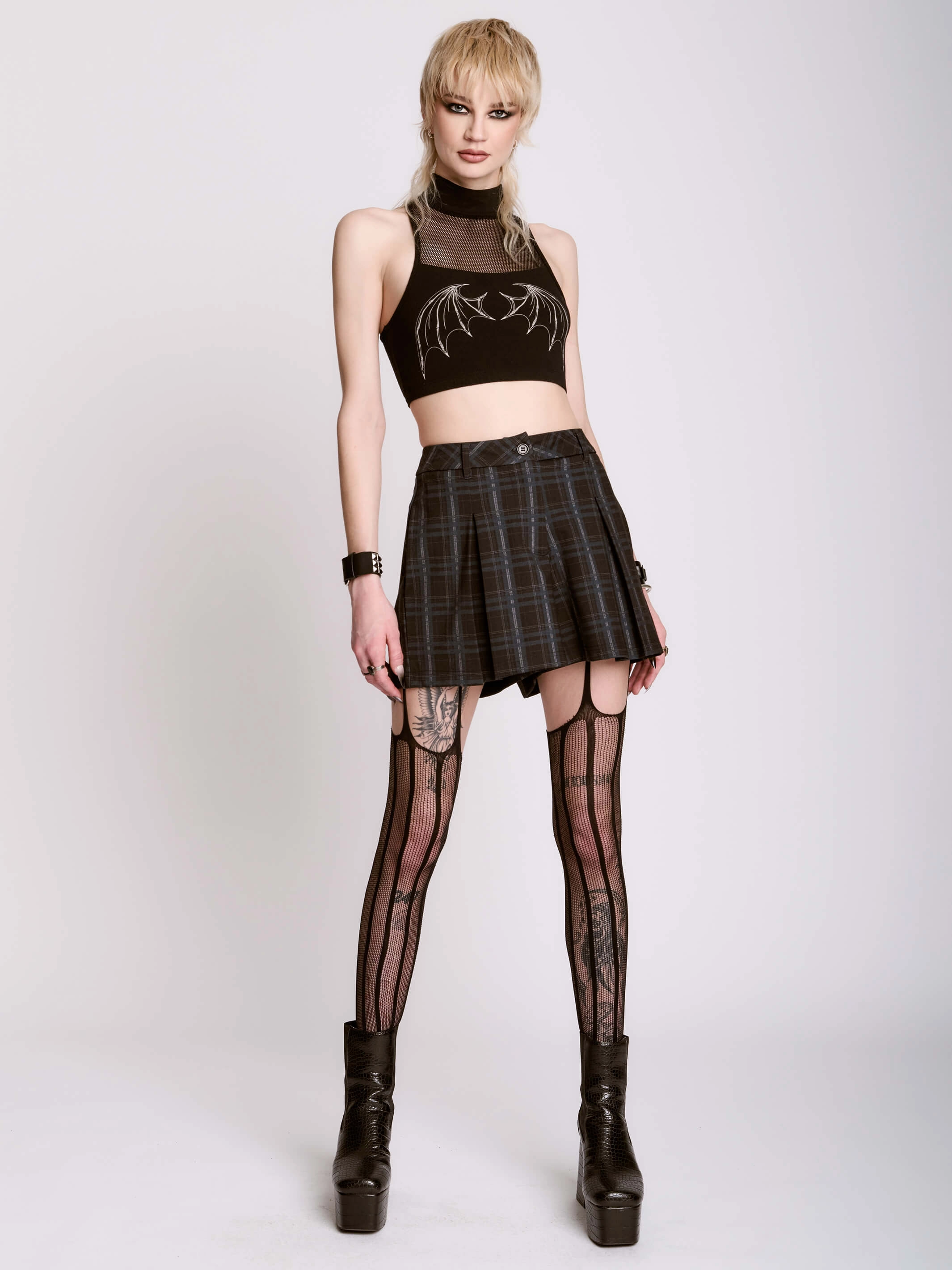 low end Ventilated Back Panels Bat Bralette