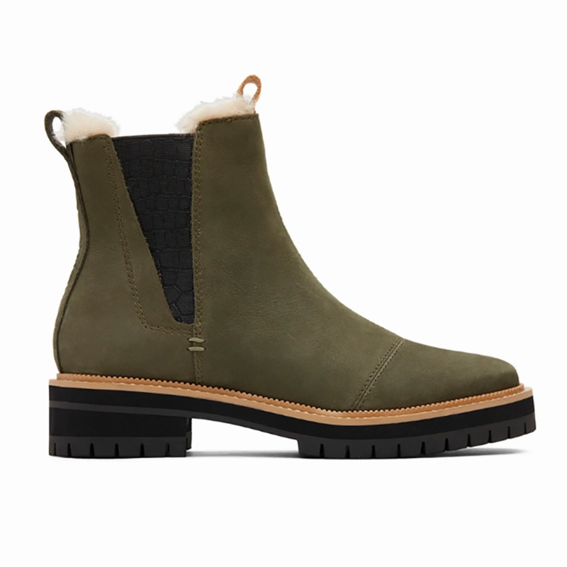 Comfort Laces Toms Dakota Chelsea Boot in Tarmac Olive - Women's