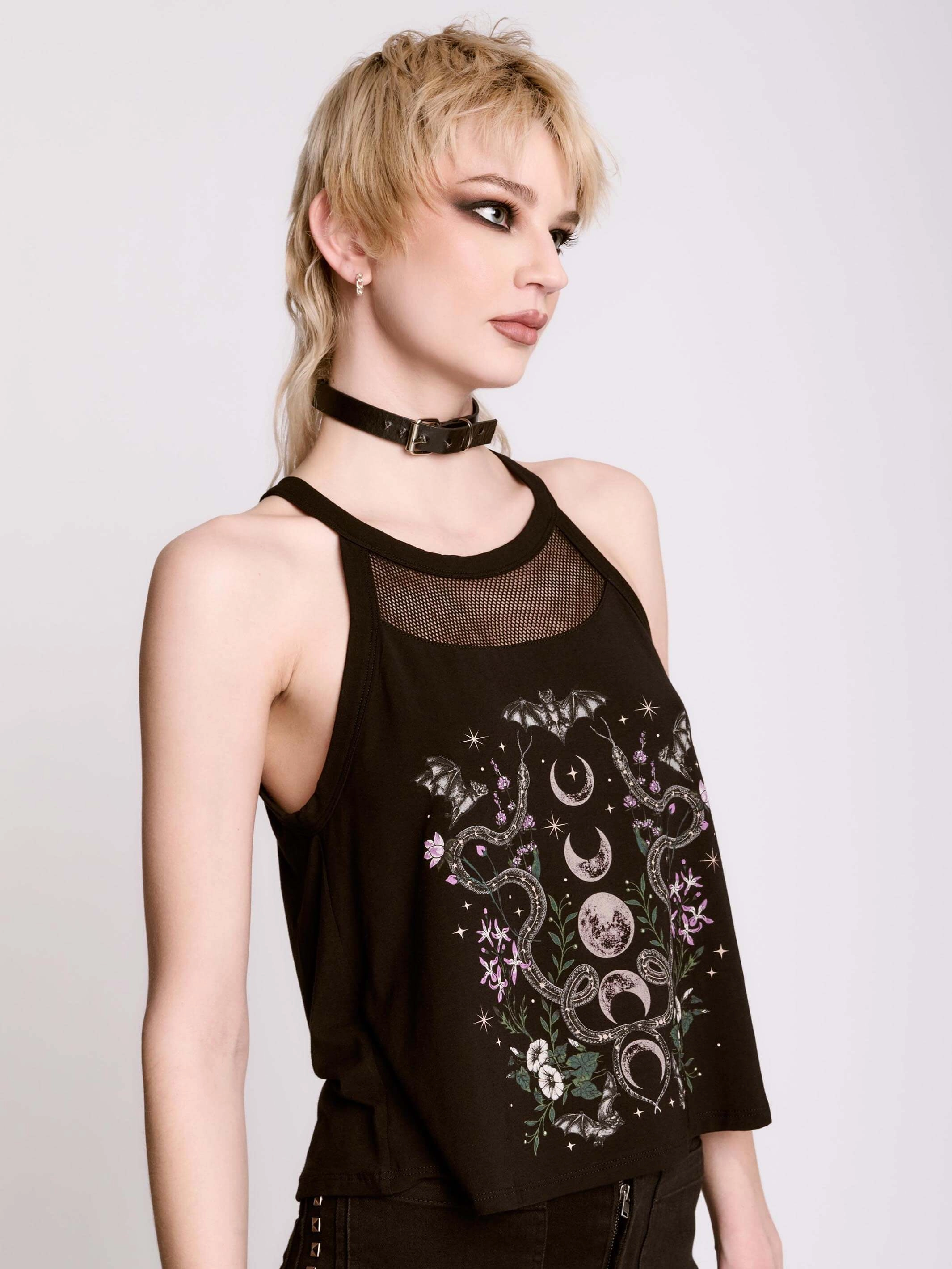 Moisture Wicking Design Moon Garden Tank