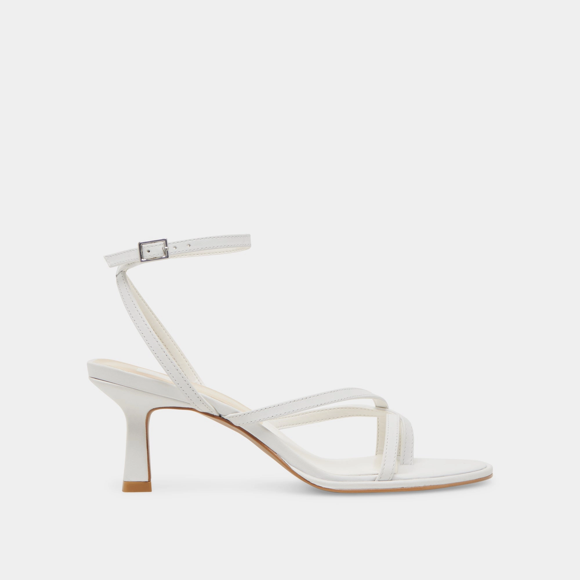 Designer Style MORAH WIDE HEELS TRUE WHITE LEATHER
