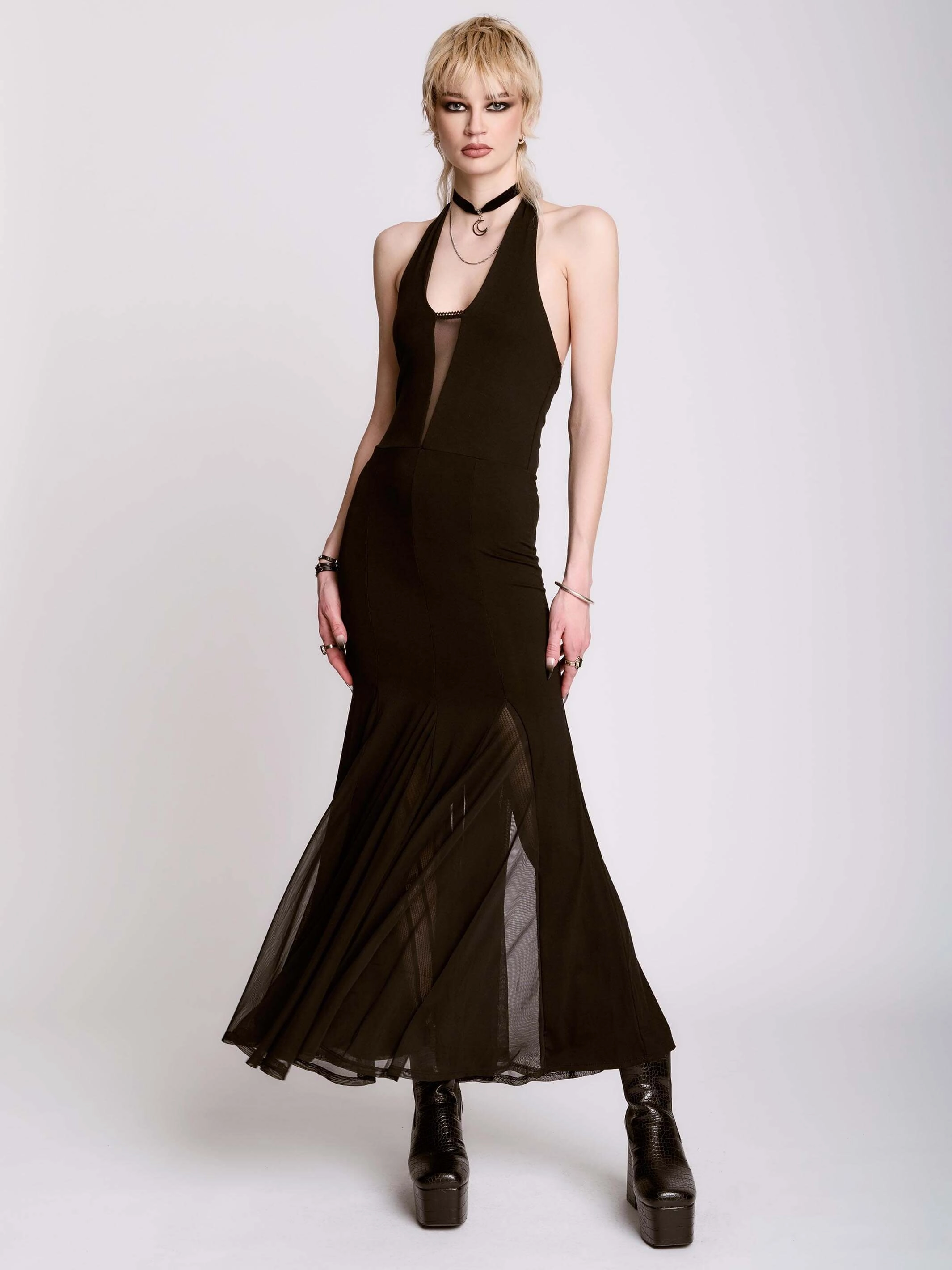 Mortisha Dress Chilly Weather Layer Sculpted Form