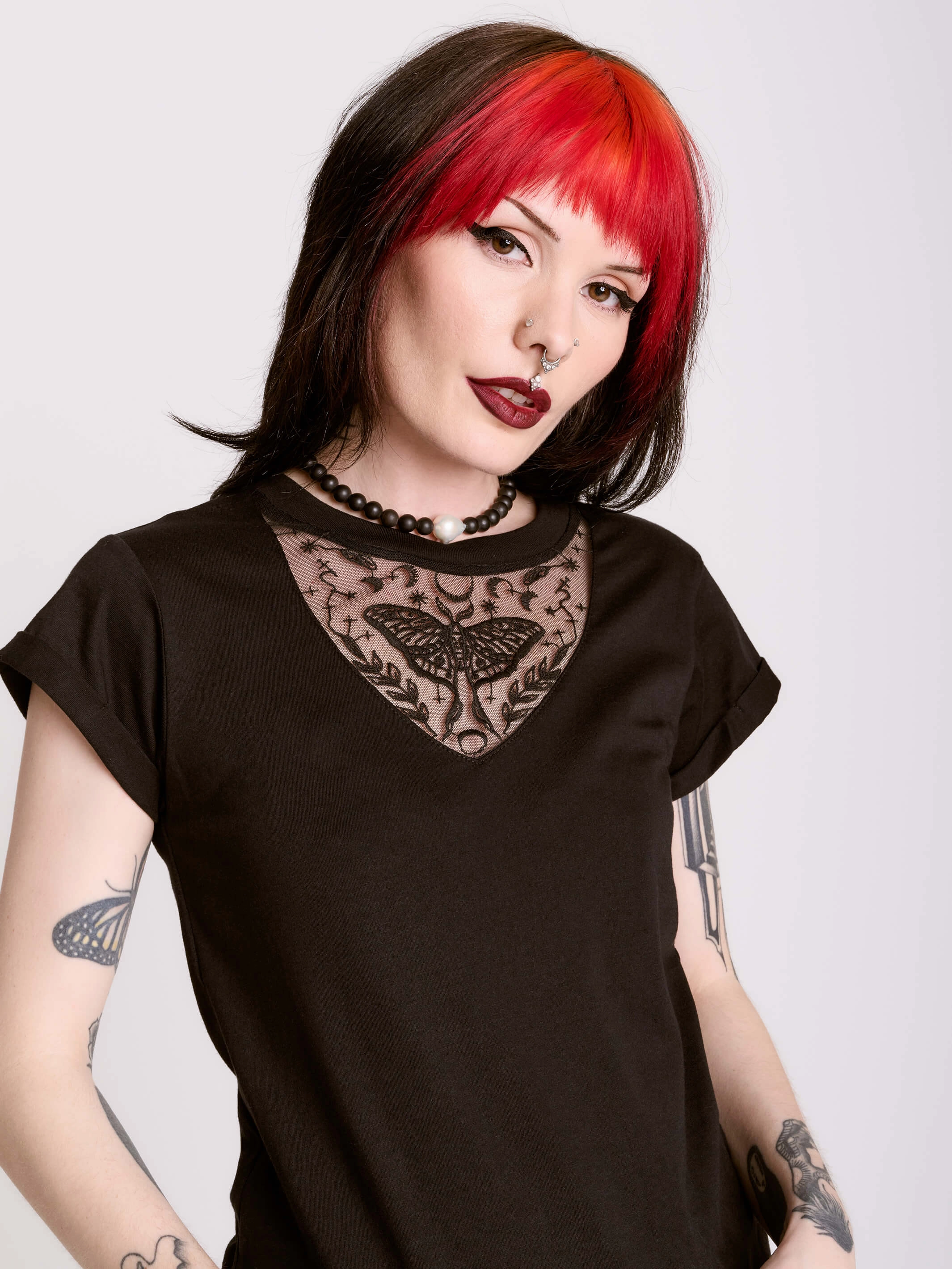 ColorfastFabricTech Moth Embroidered Baby Tee