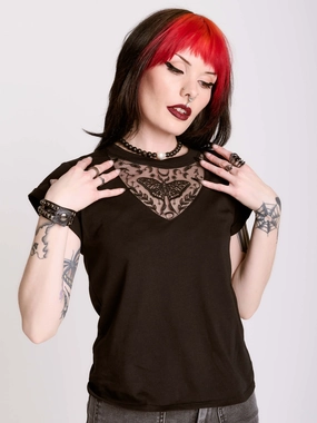 Light and Breathable Moth Embroidered Baby Tee