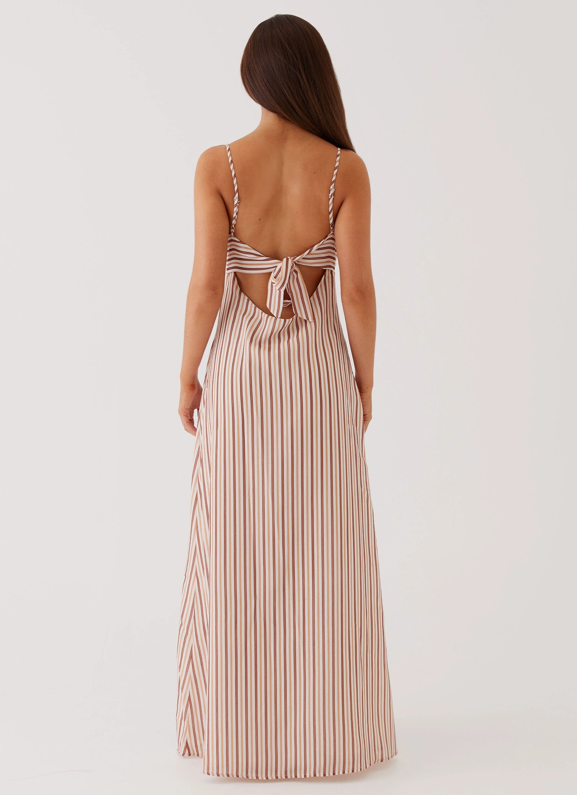 Flora Linen Maxi Dress - Passionfruit Stripe Effortless Comfort