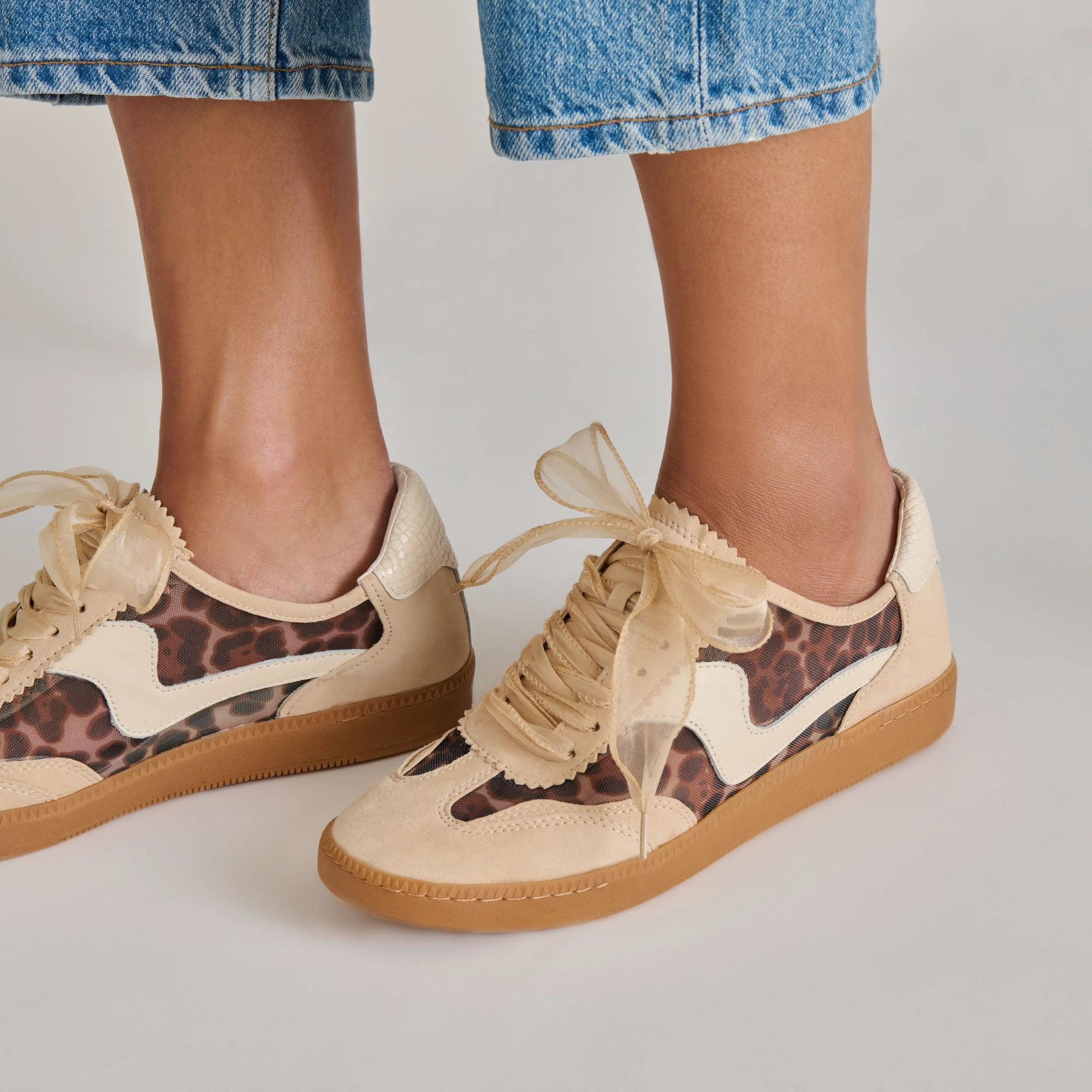 NOTICE MESH SNEAKERS LT LEOPARD MESH Quick Wear