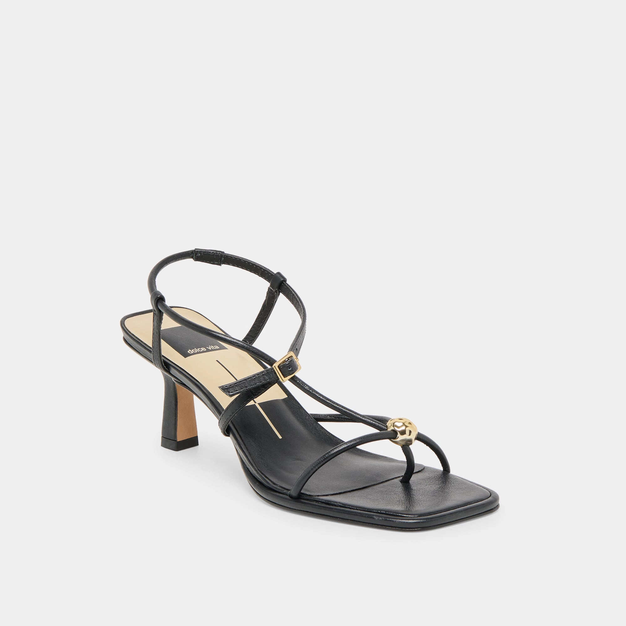 MYLEE HEELS BLACK LEATHER Dance Floor