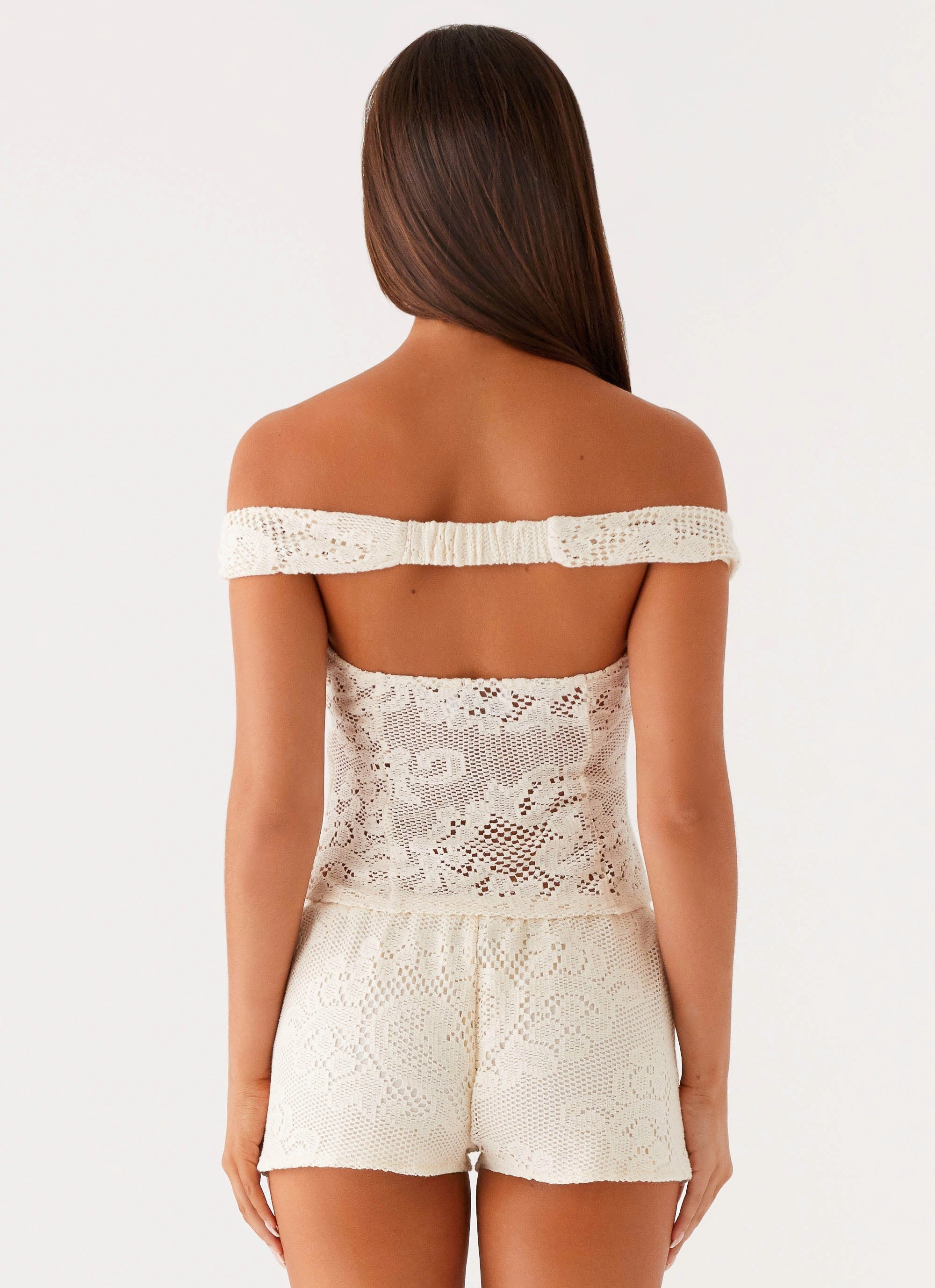 Tagless label Nada Mini Shorts - Ivory