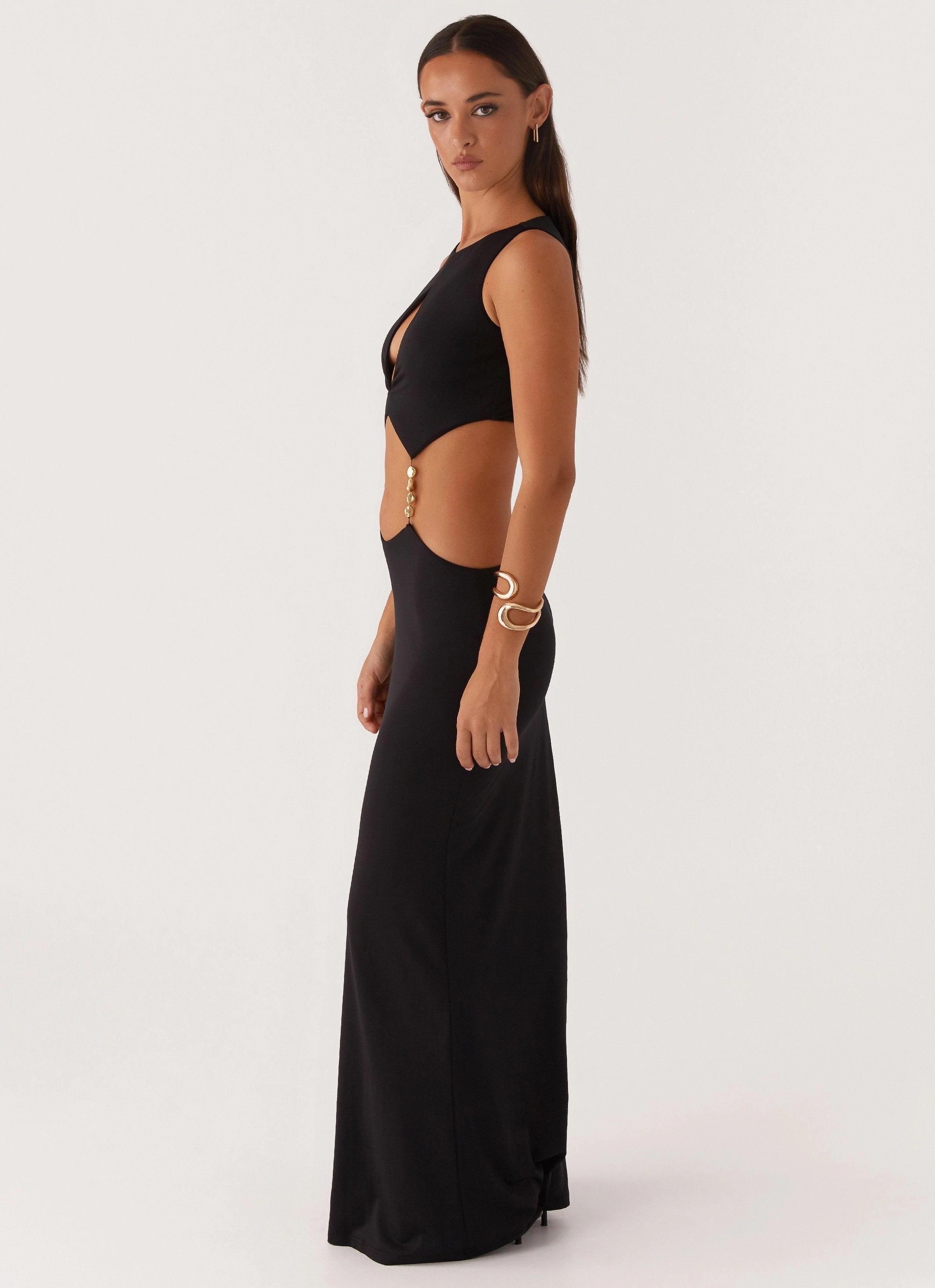 Nadiya Maxi Dress - Black Stylish Appeal Daywear Fit