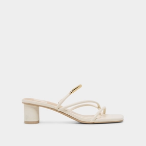 Weekend Outing NAIRA HEELS OFF WHITE LEATHER