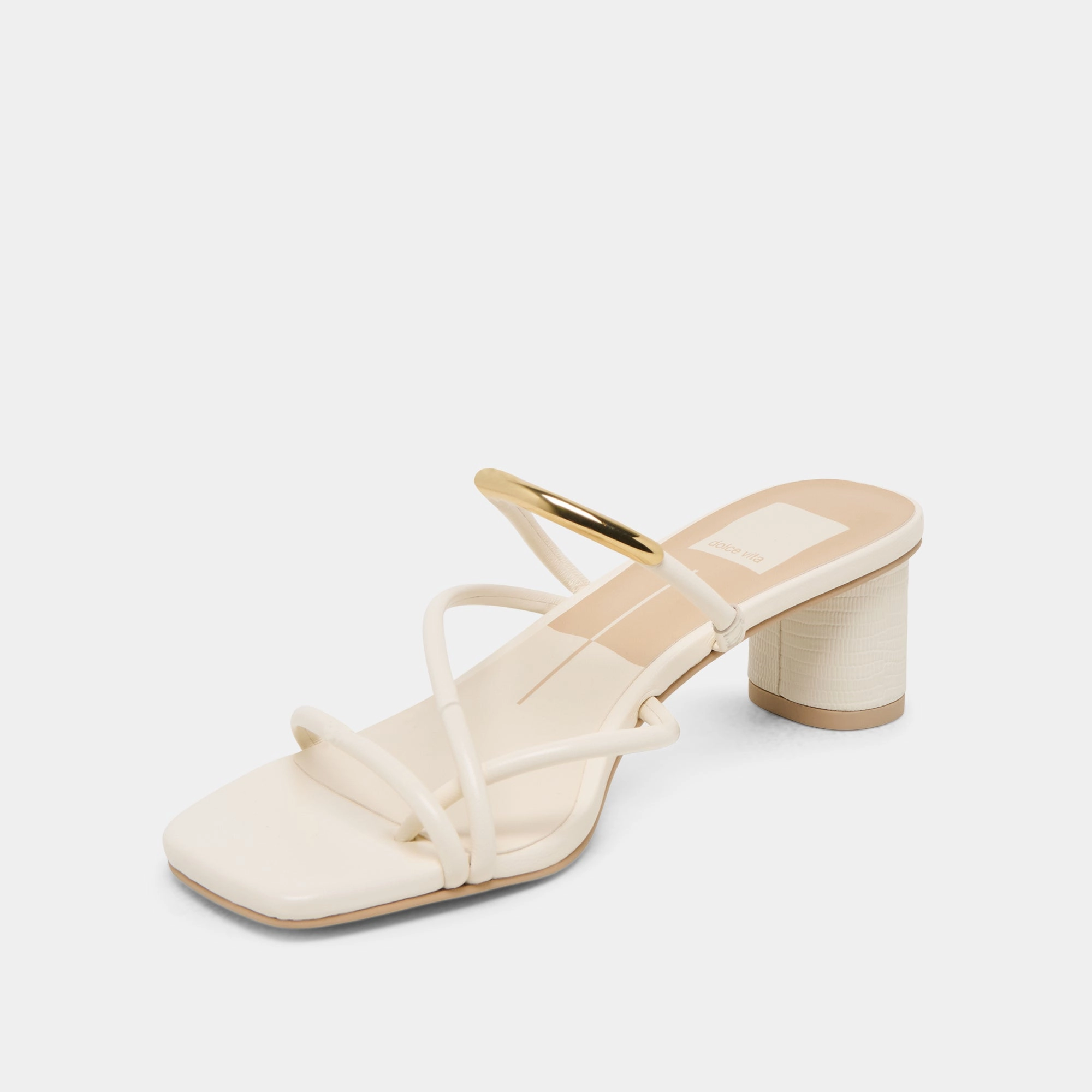 NAIRA HEELS OFF WHITE LEATHER Icon Glam