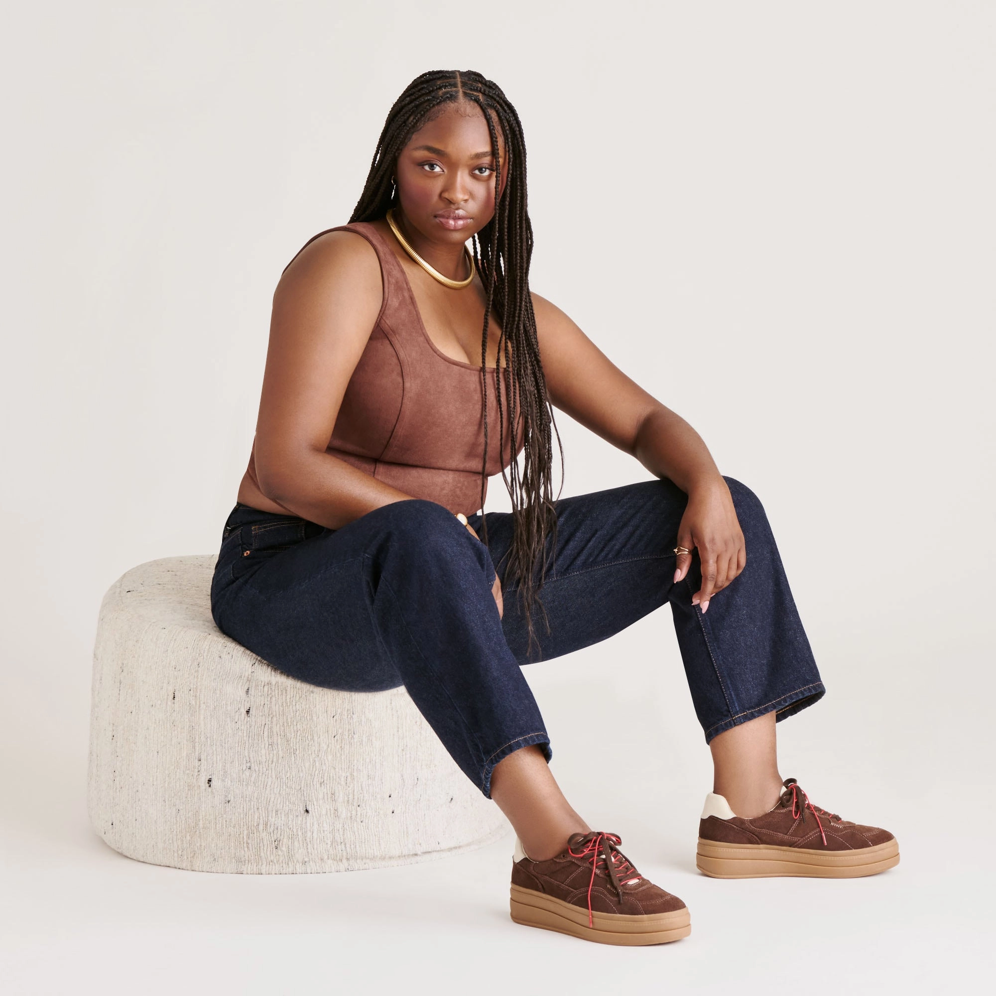 NAOMY H2O SNEAKERS DK BROWN SUEDE Recycled Components Indoor Wear