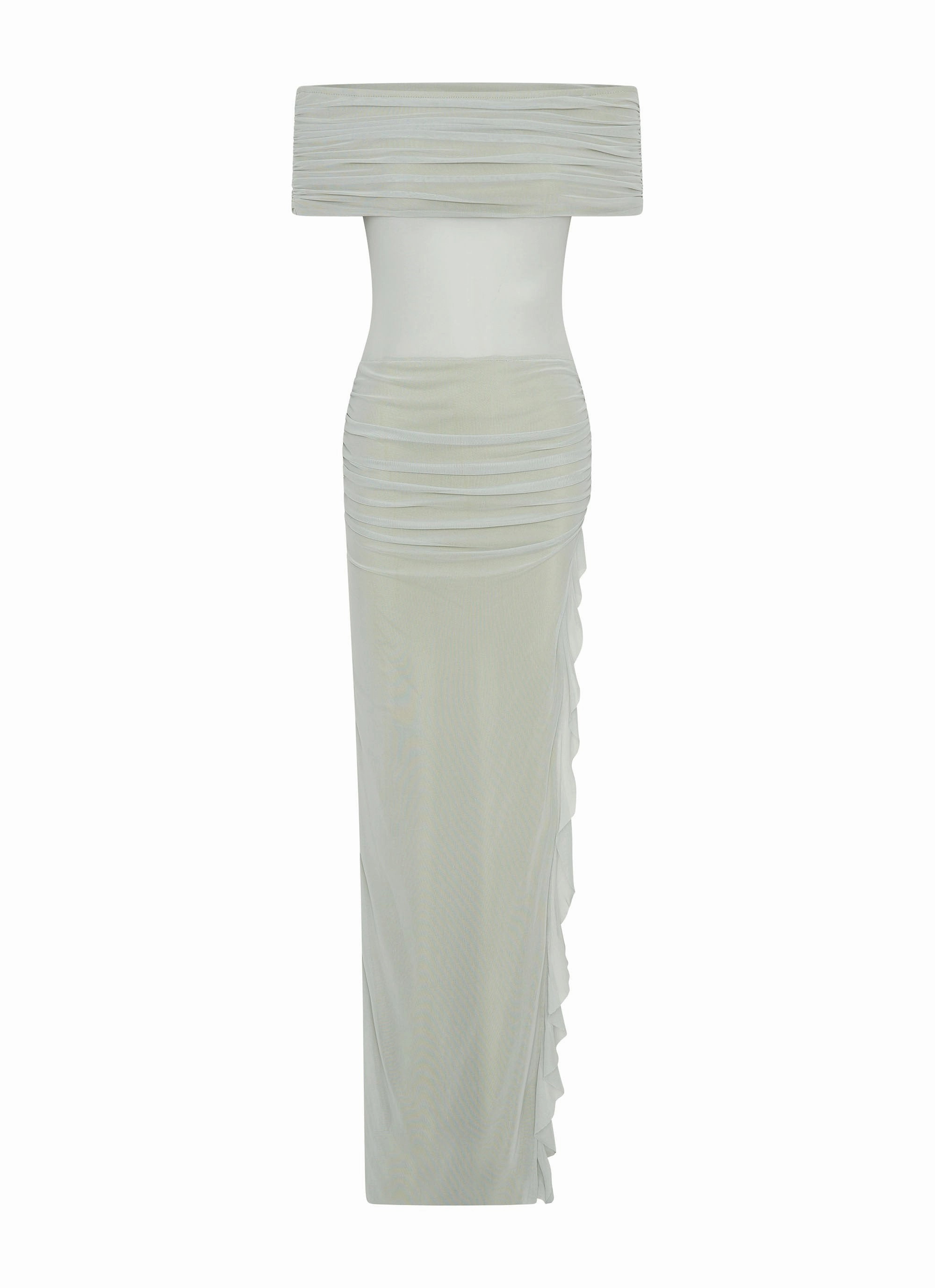 Nelly Off Shoulder Maxi Dress - Pistachio Simple Mood