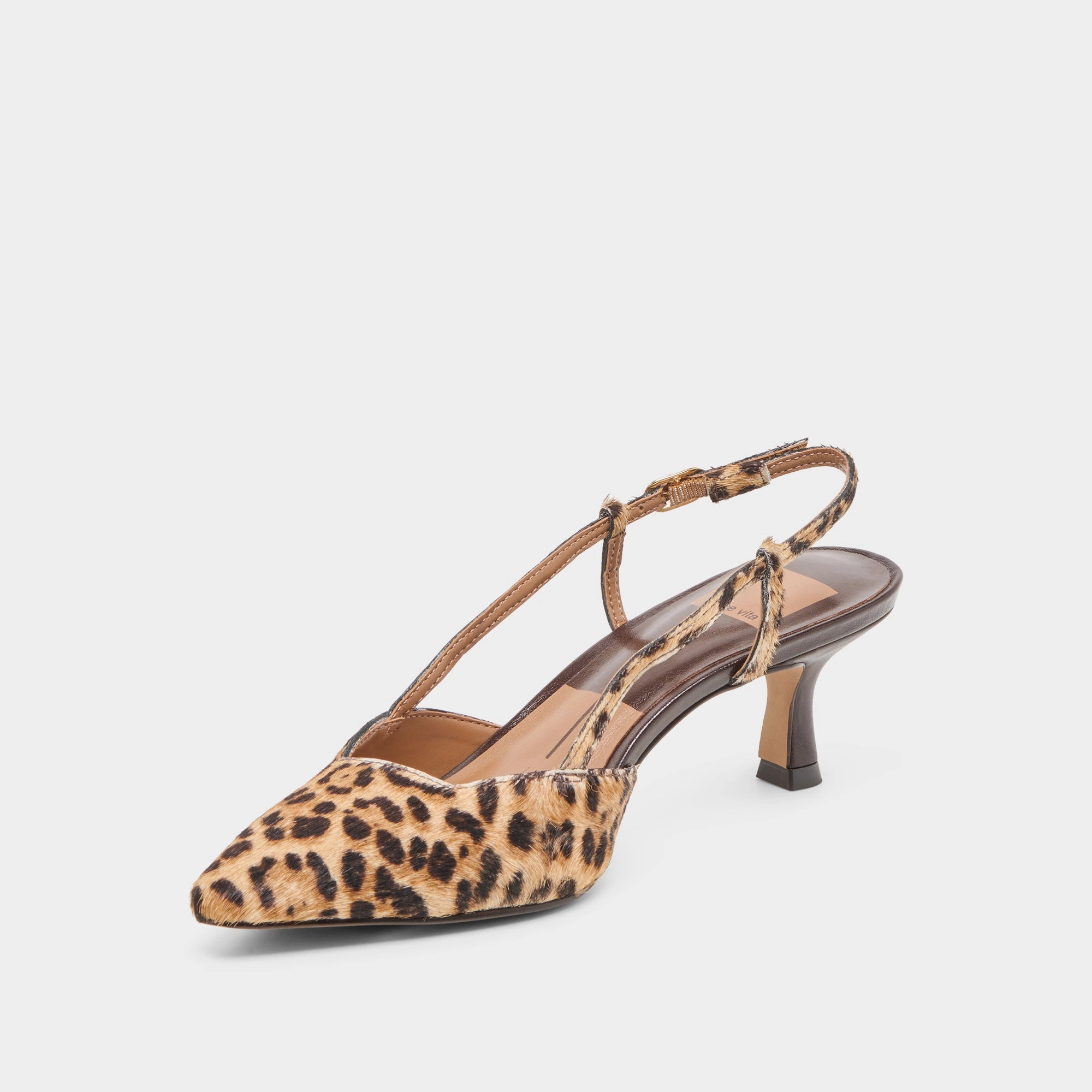 ODELA HEELS DK LEOPARD CALF HAIR Designer Pick Versatile Footwear