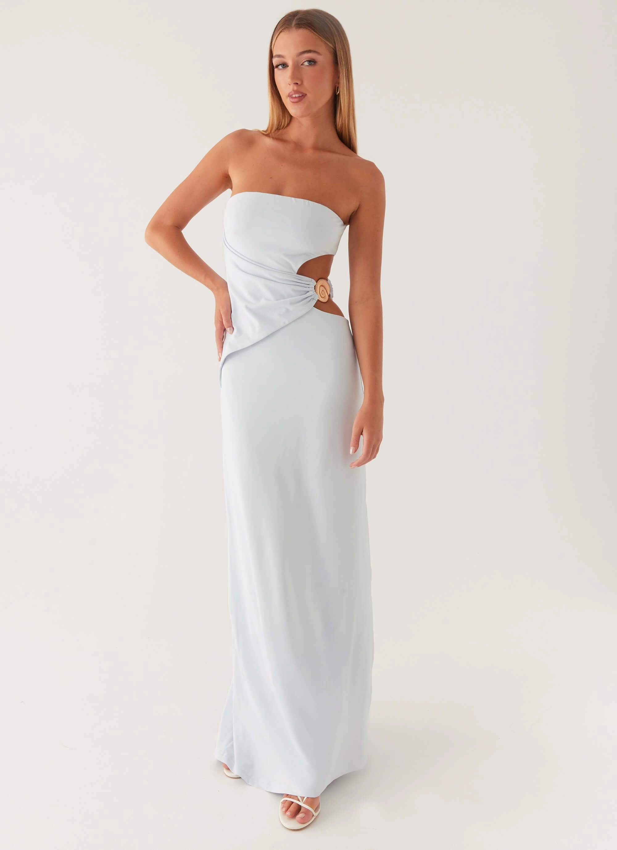 Travel Friendly Anetta Maxi Dress - Pale Blue