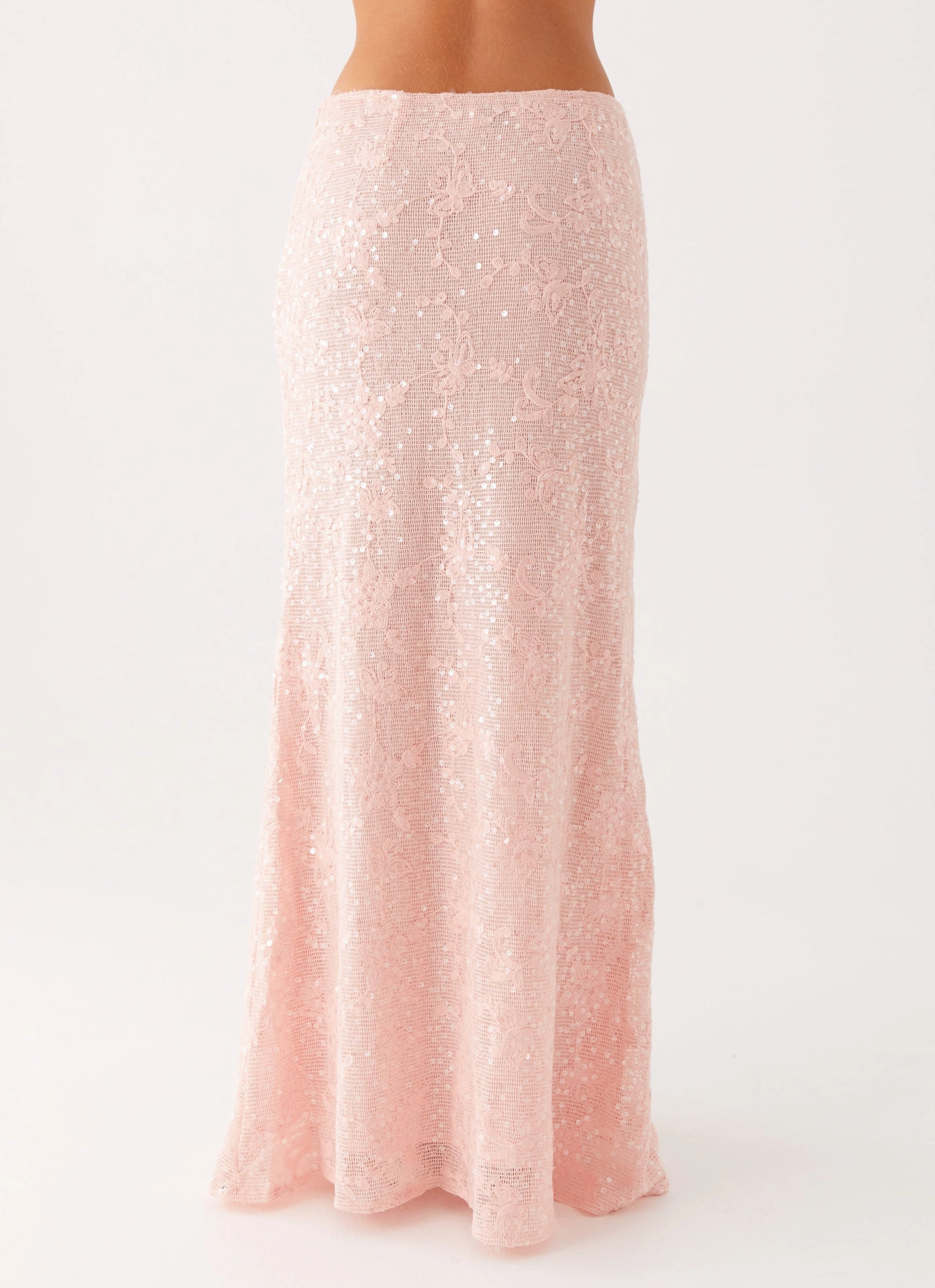 Weekend Outfit Nico Sequin Maxi Skirt - Pink