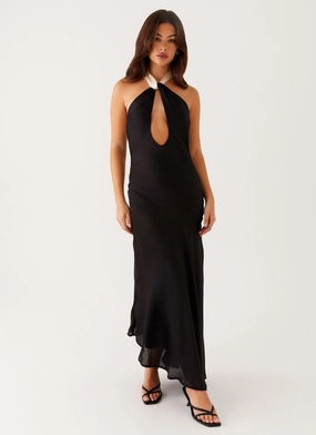 Night Owl Maxi Dress - Black Urban Cool Elegant Appearance