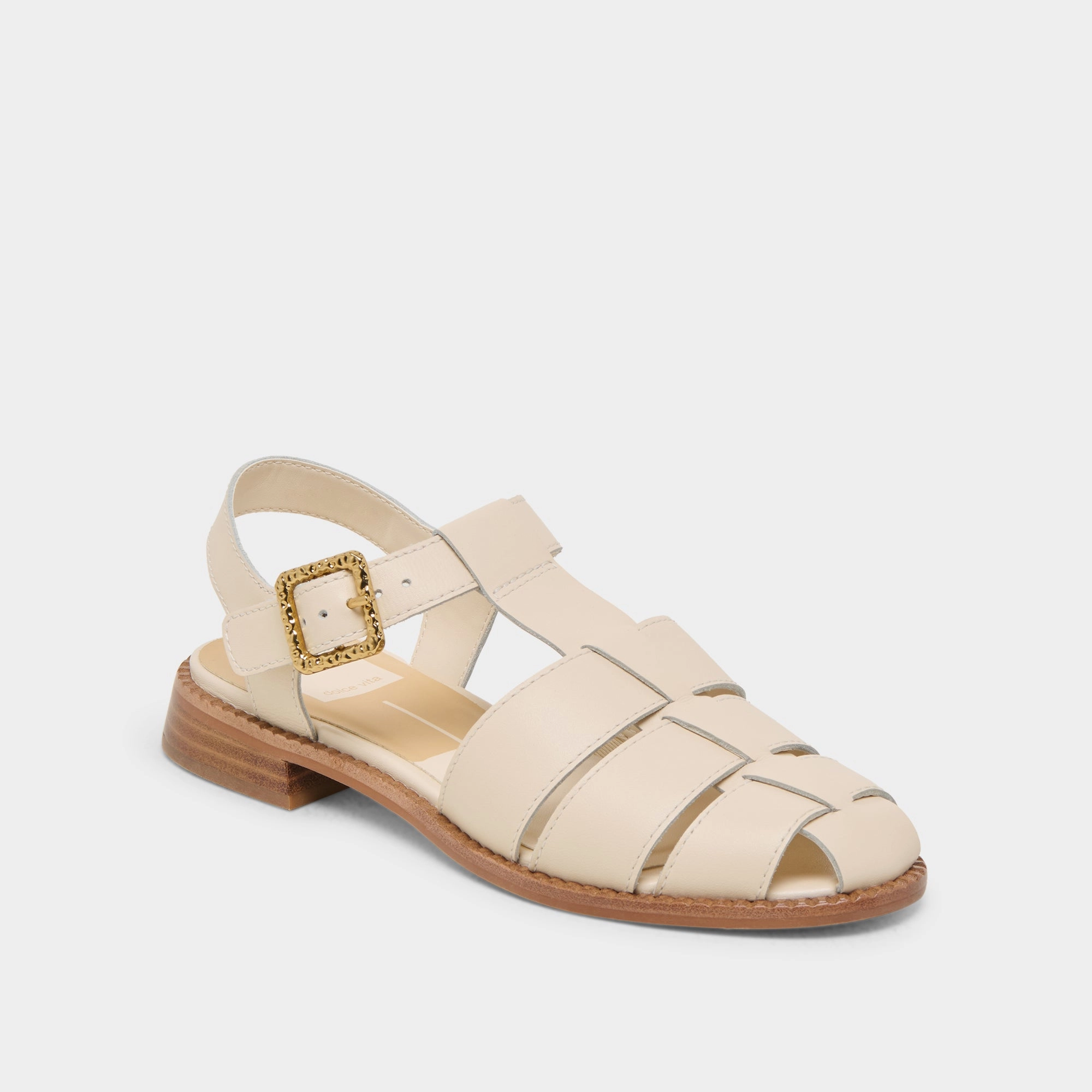 Grab And Go Relaxed Summer Footwear HOLIS SANDALS BONE LEATHER