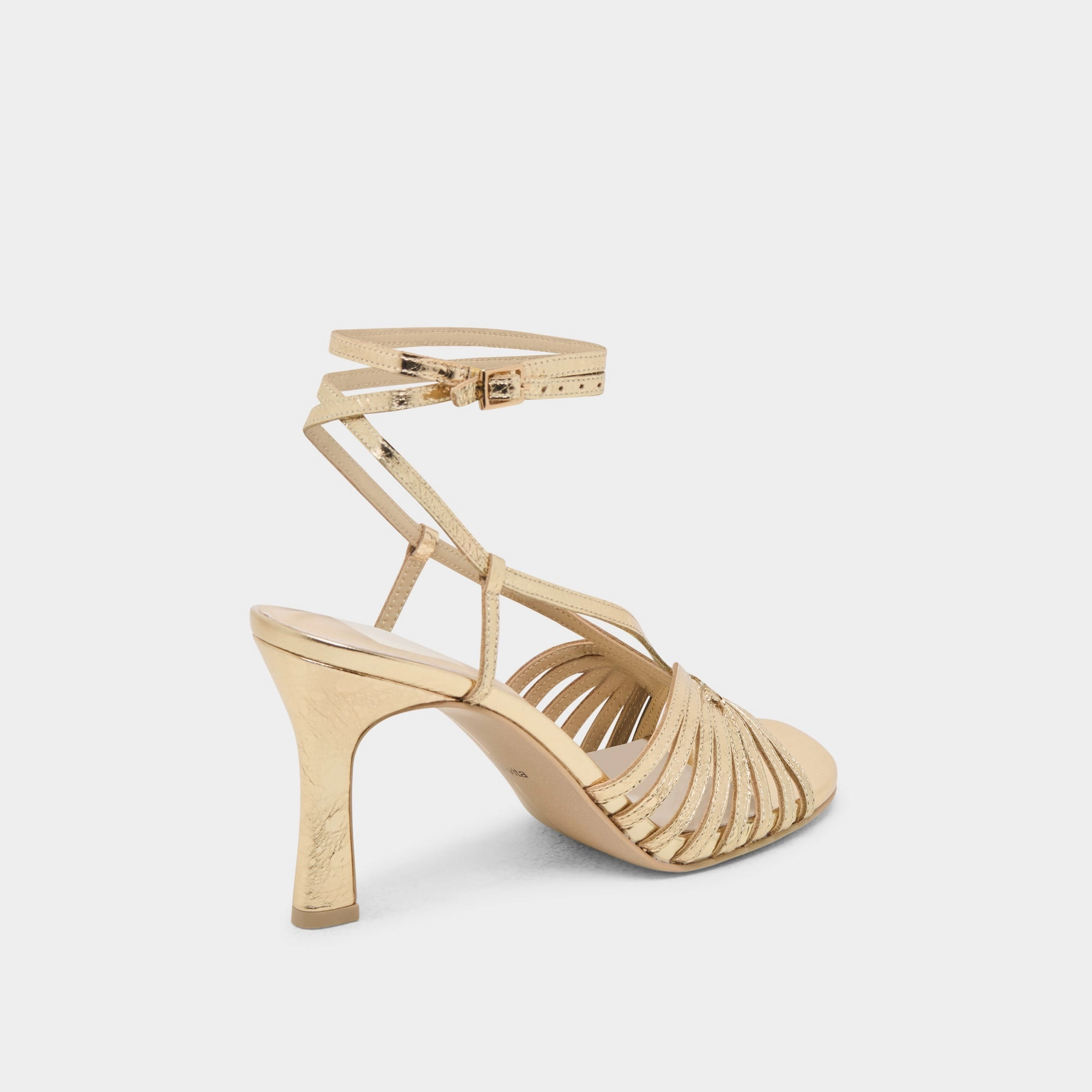 Elegant Arch NIVANA HEELS GOLD DISTRESSED LEATHER