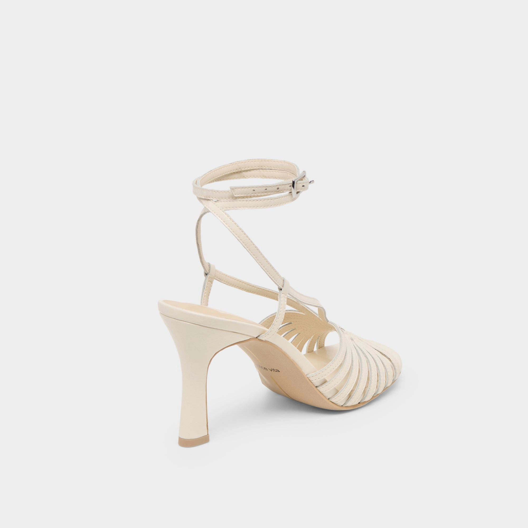 NIVANA HEELS OFF WHITE CRINKLE PATENT Must Have Polished Finish
