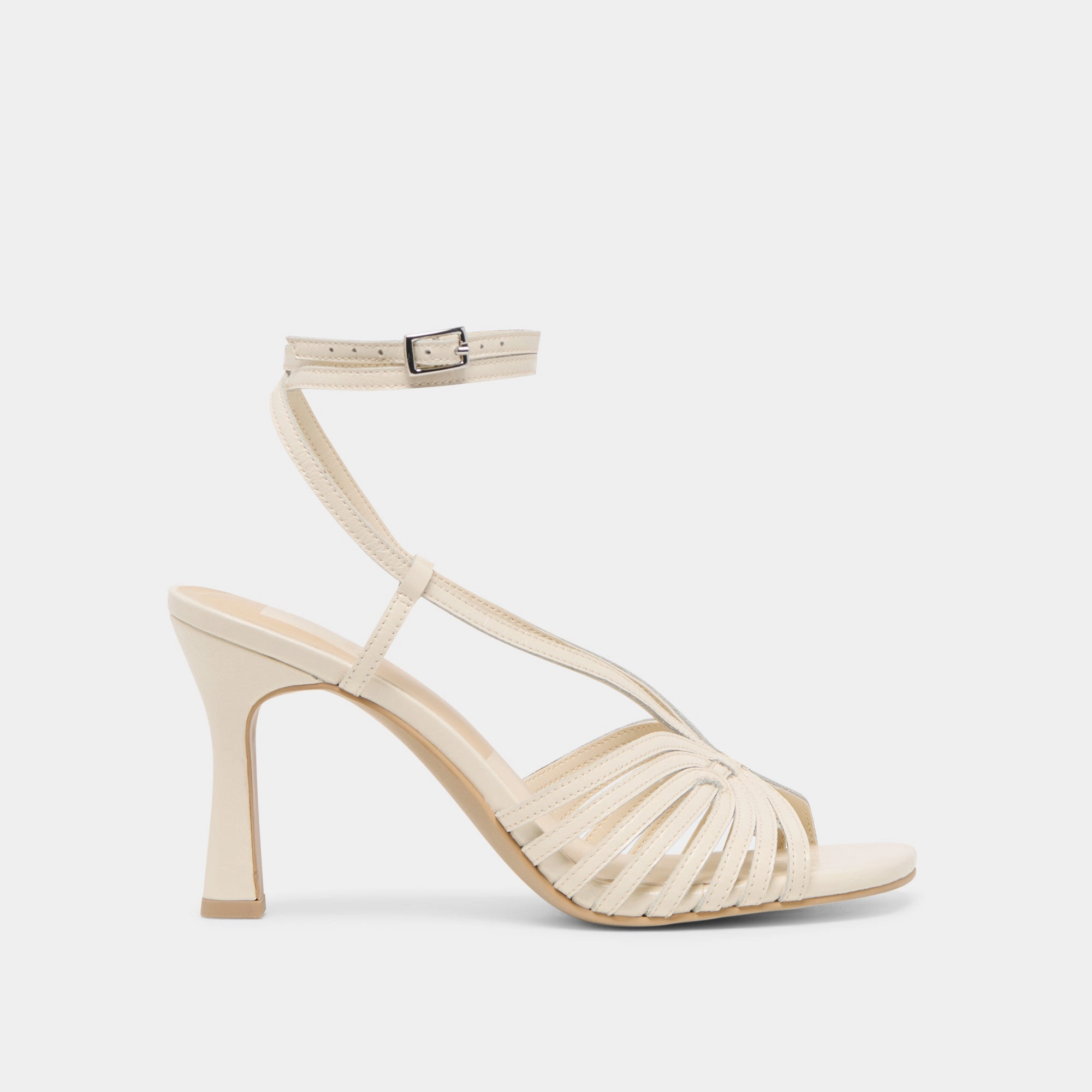 Skinny Heel NIVANA HEELS OFF WHITE CRINKLE PATENT