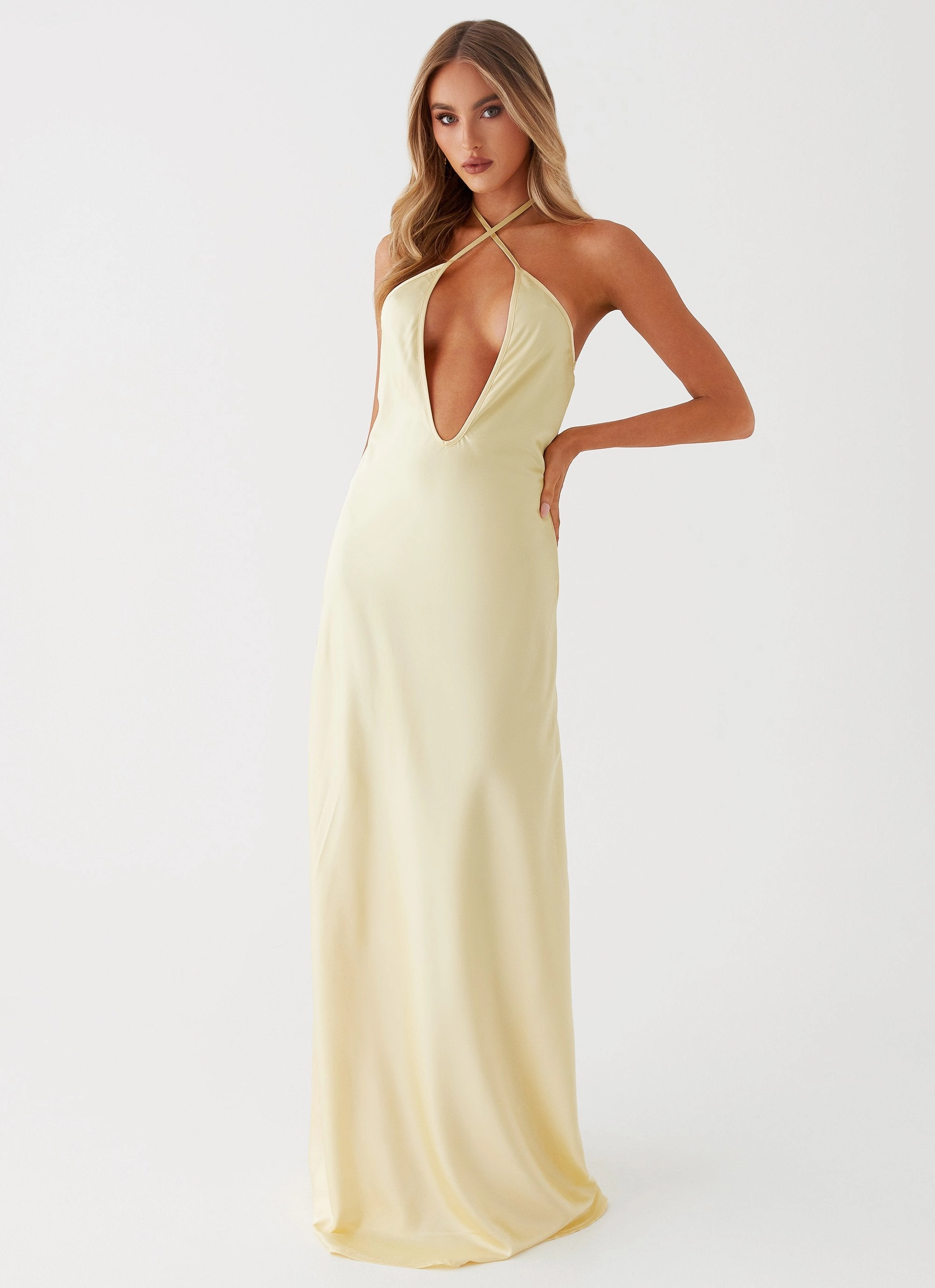 Noir Symphony Maxi Dress - Yellow Timeless Layer