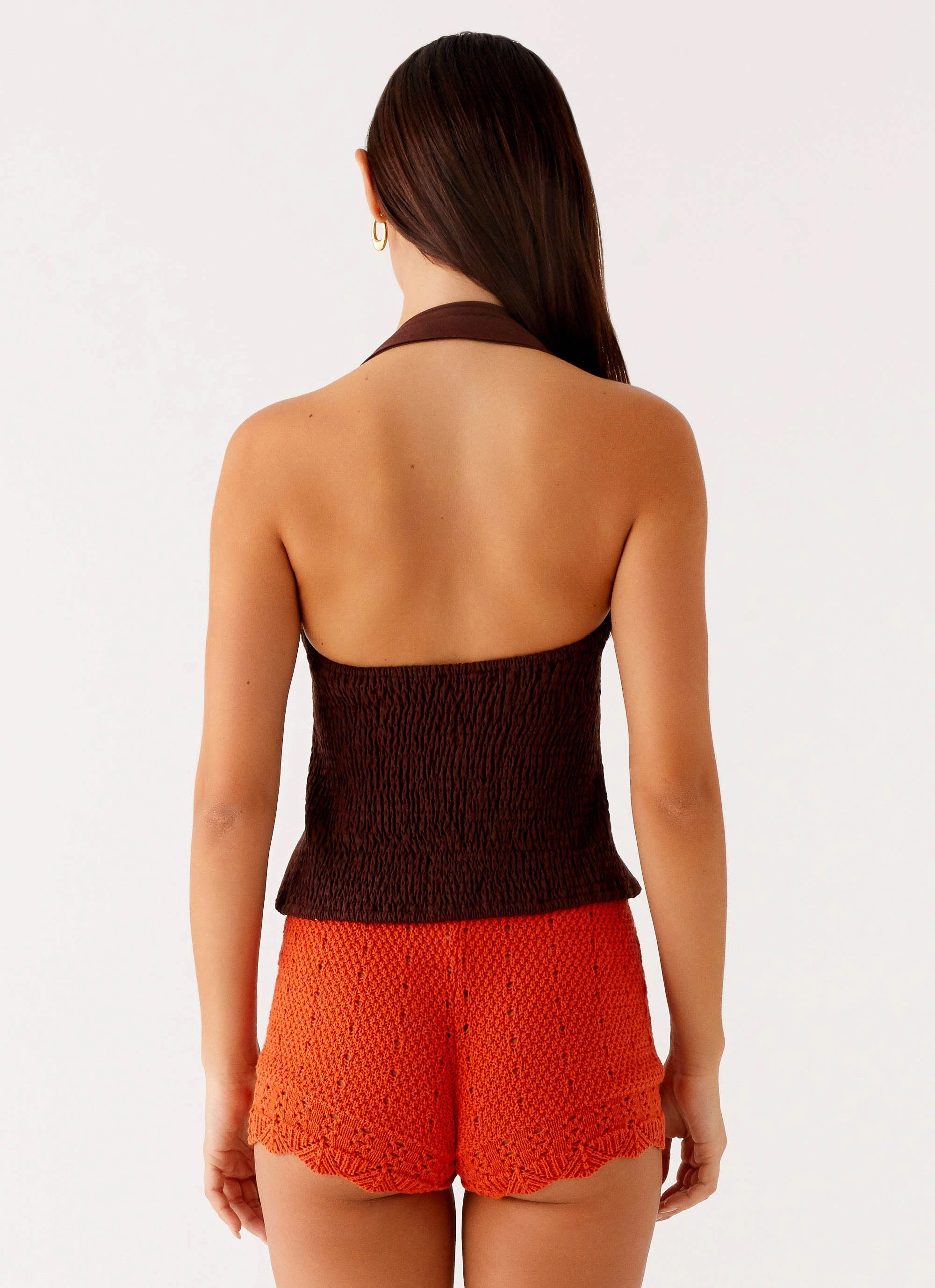 Comfort Fit Relaxed Vibe Oakley Low Rise Mini Shorts - Orange