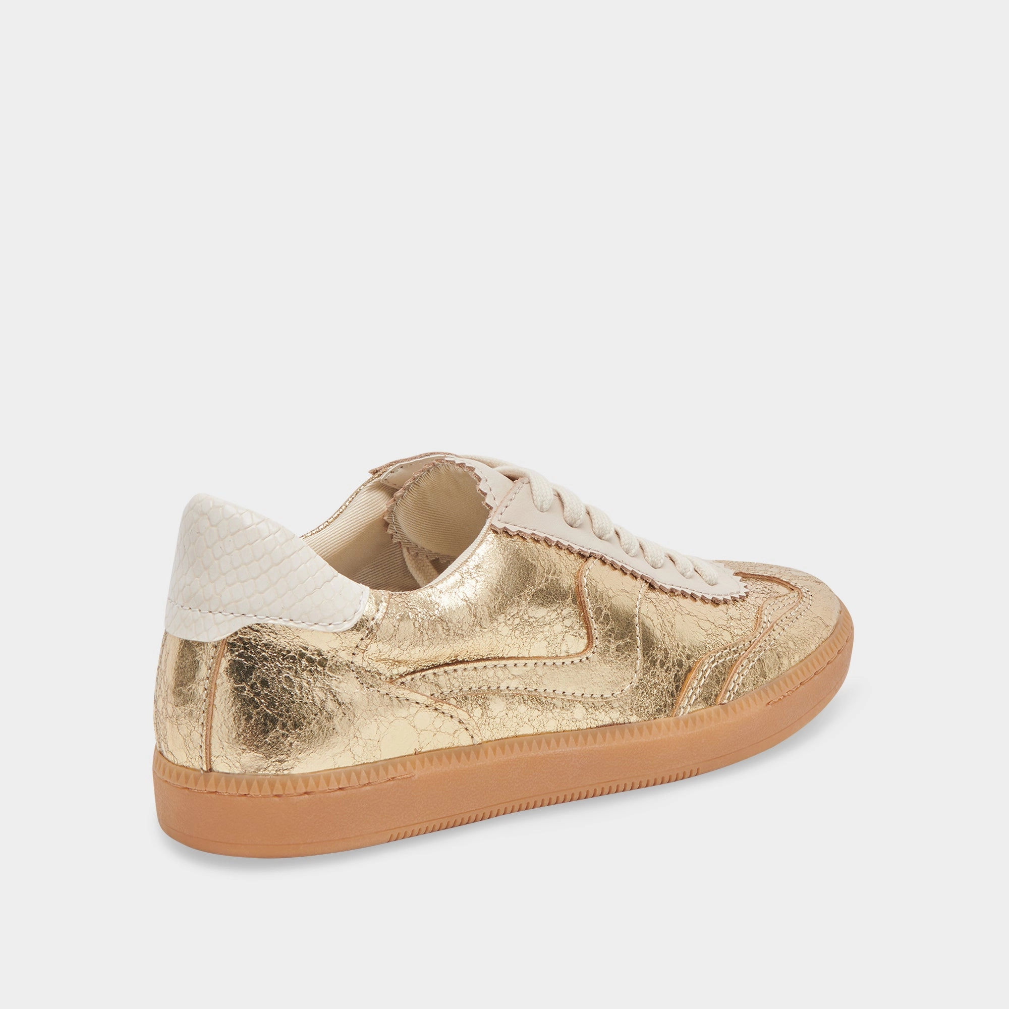 NOTICE WIDE SNEAKERS GOLD DISTRESSED LEATHER Compact Comfort