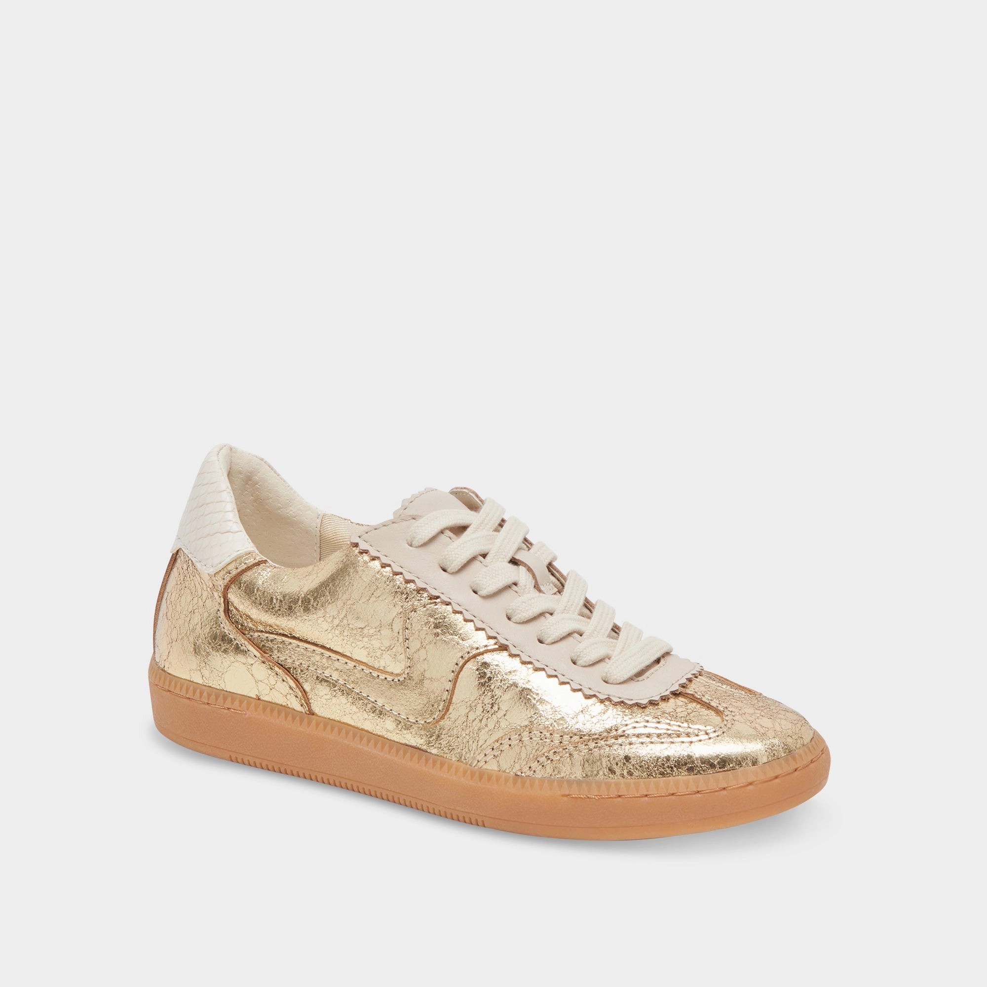 Natural motion On Trend NOTICE WIDE SNEAKERS GOLD DISTRESSED LEATHER