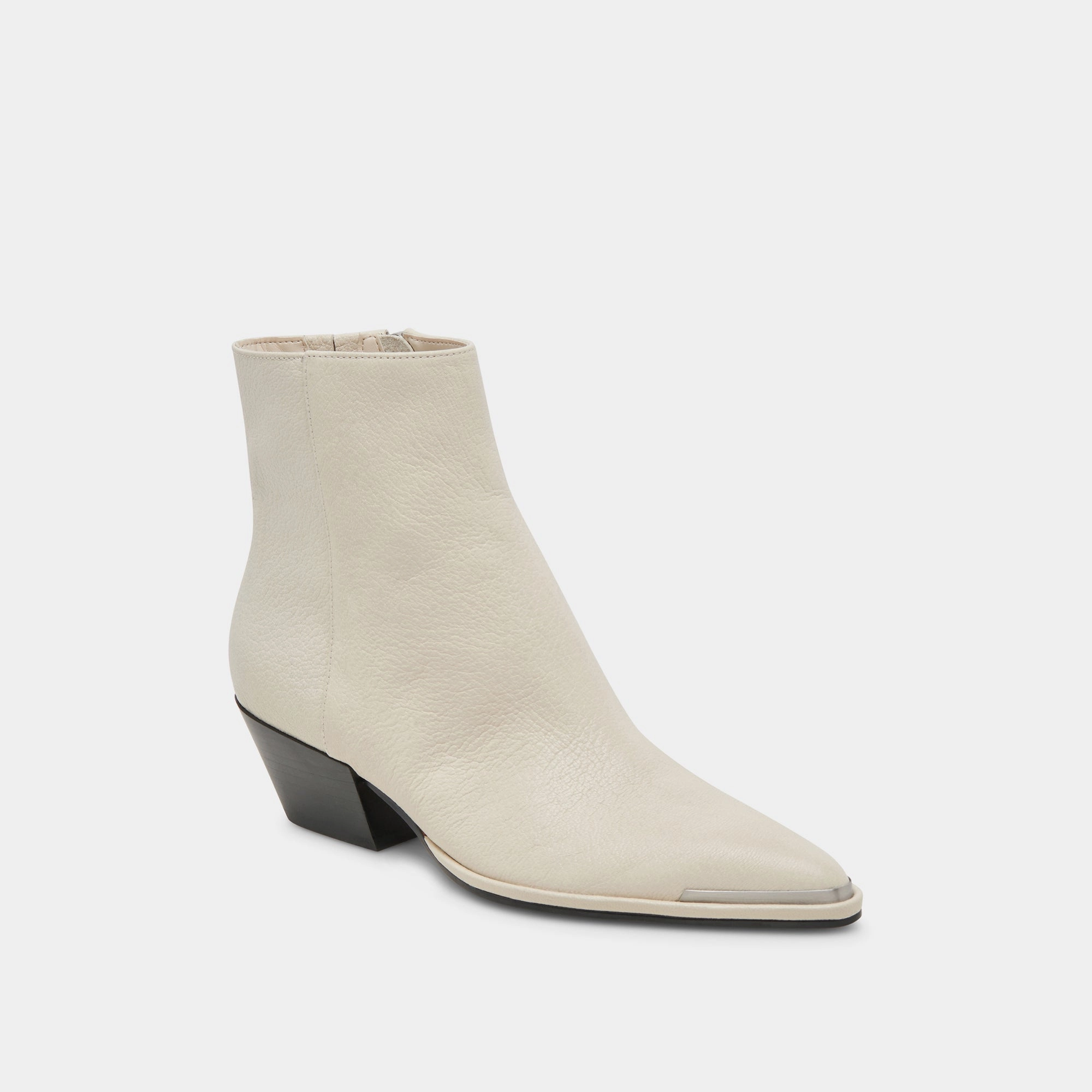 Slip Resistant Grip NONAH BOOTIES IVORY LEATHER