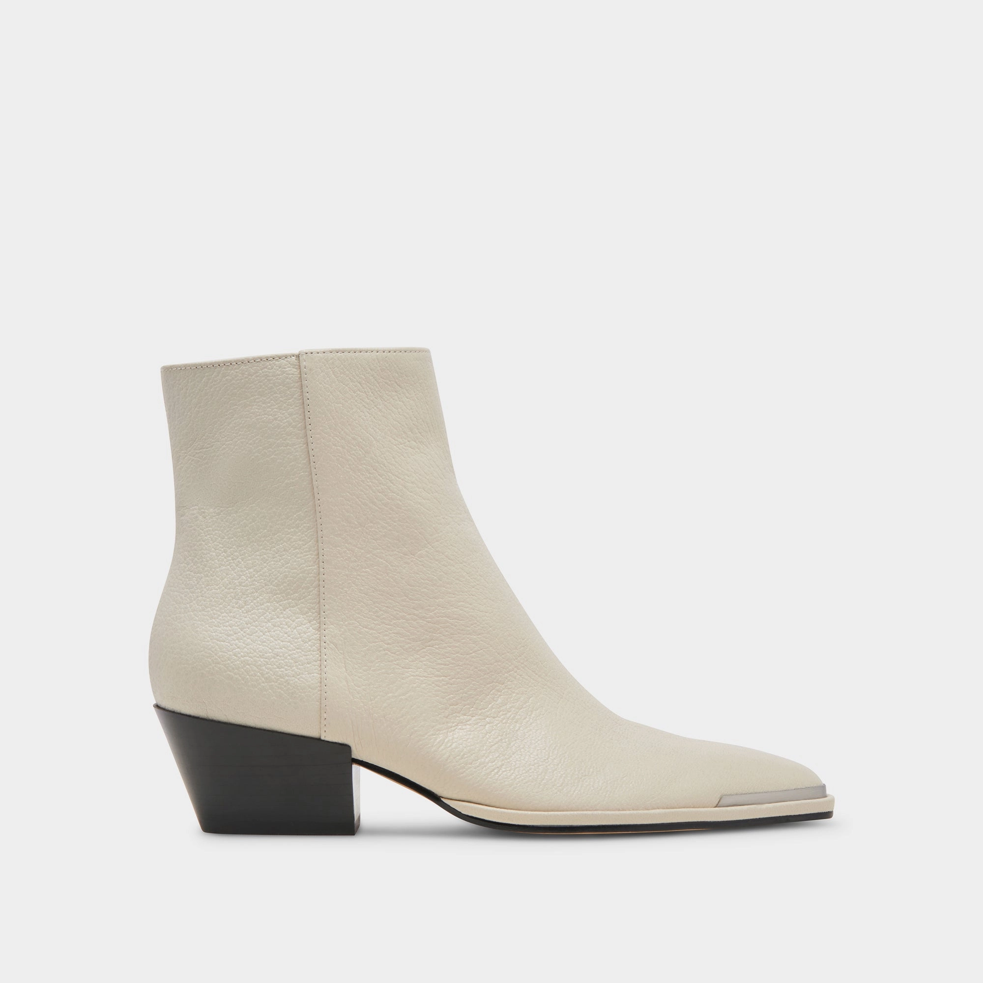 NONAH BOOTIES IVORY LEATHER Soft Step Cushion Collar