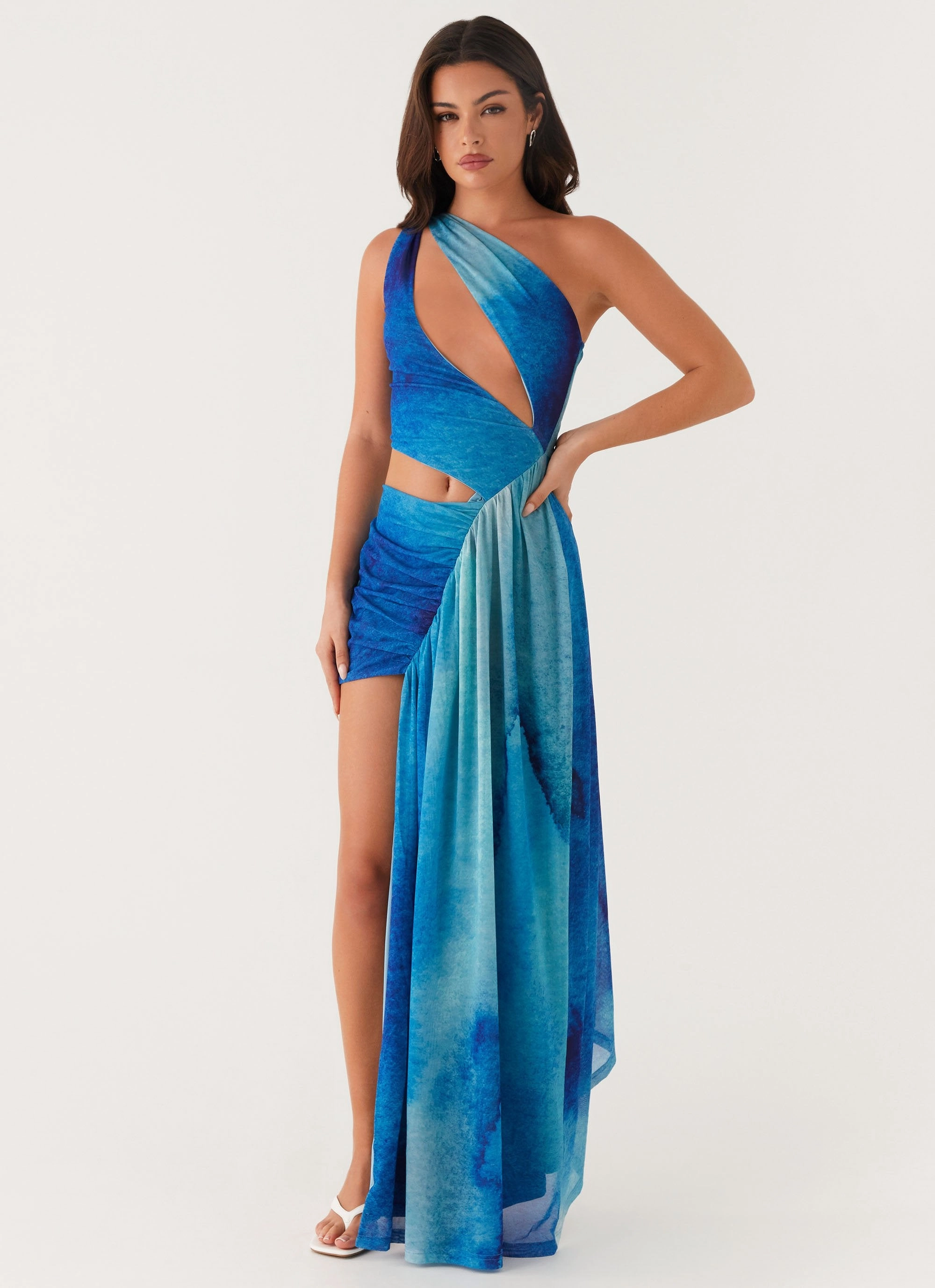 Blinded Maxi Dress - Blue Tie Dye Soft and Light