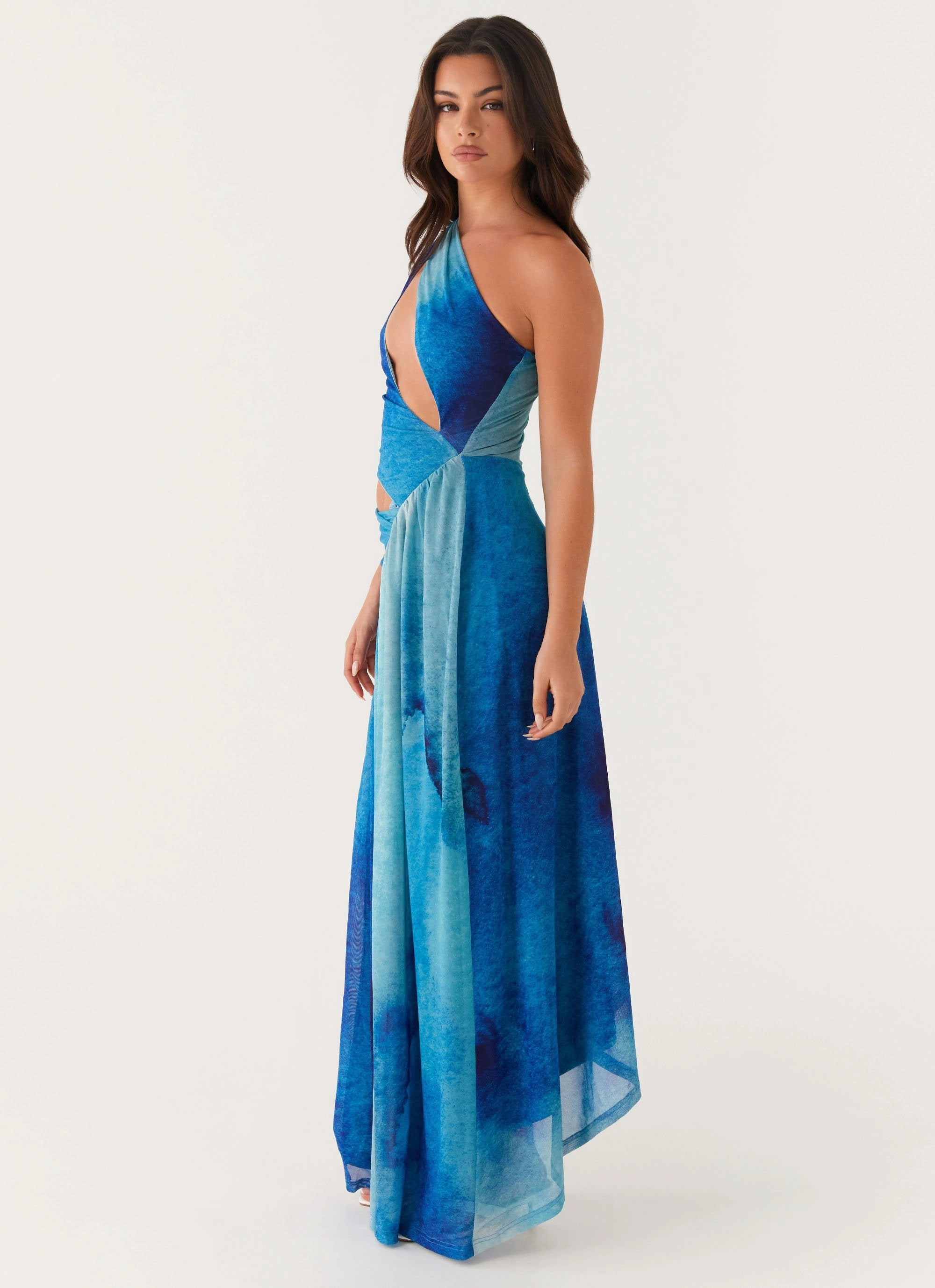 Blinded Maxi Dress - Blue Tie Dye Shared Moment Light Mood