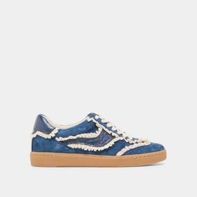 Quick Dry Material NOTICE LACE SNEAKERS NAVY SUEDE