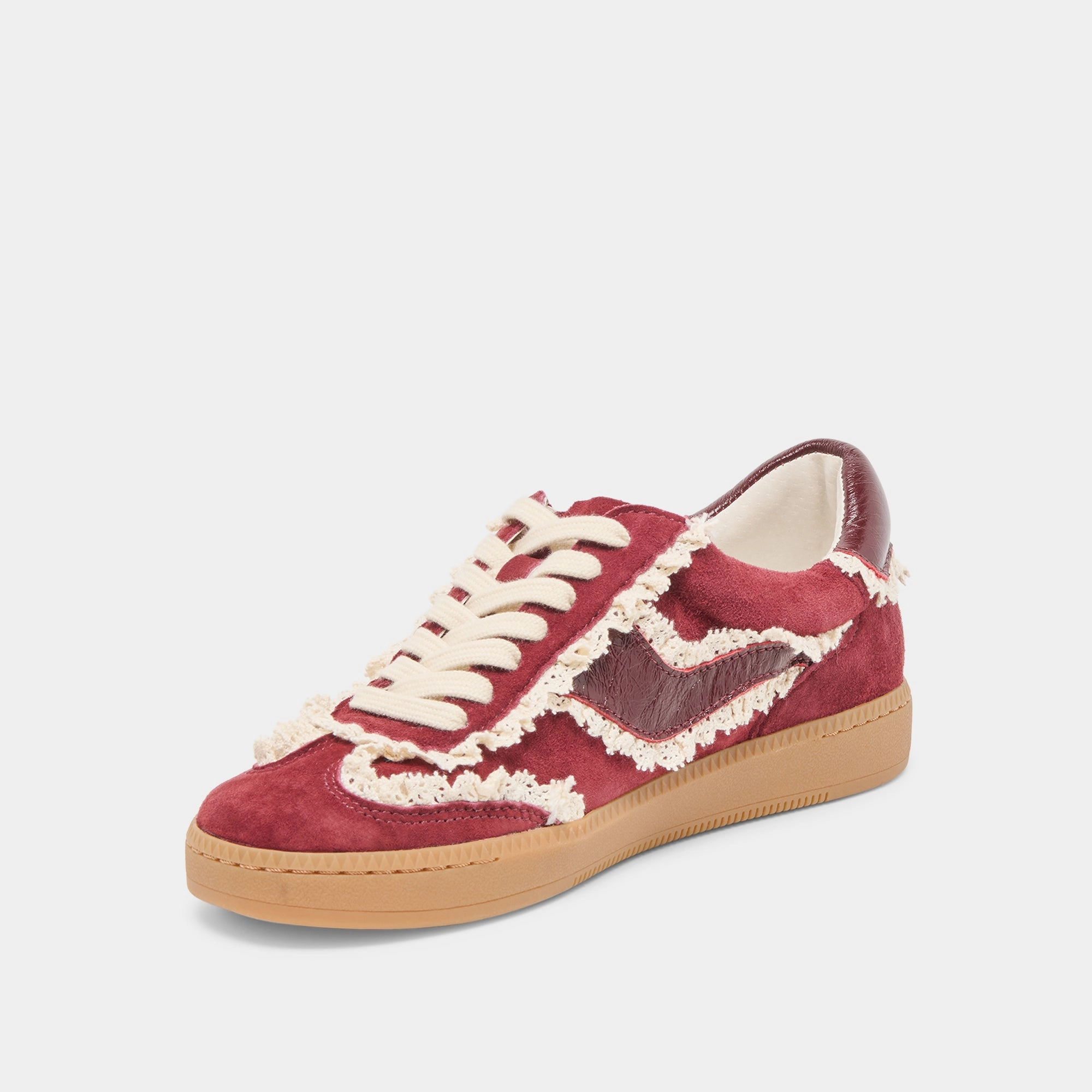 NOTICE LACE SNEAKERS OXBLOOD SUEDE Adaptive Style