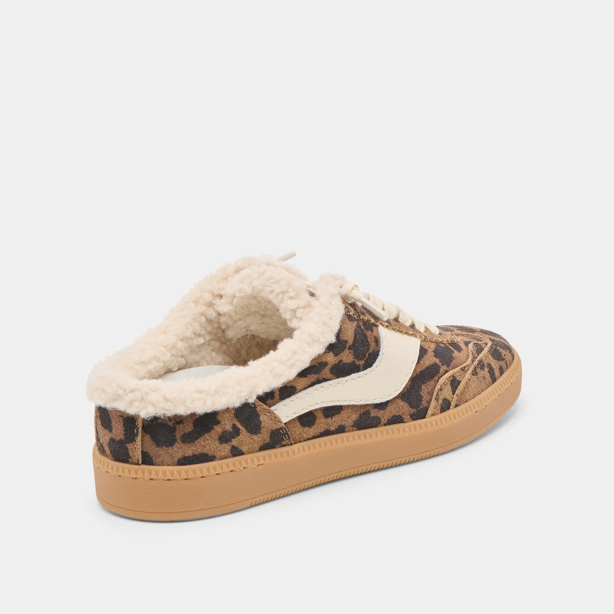 NOTICE SLIDE PLUSH SNEAKERS BROWN LEOPARD PRINTED SUEDE Active Wear