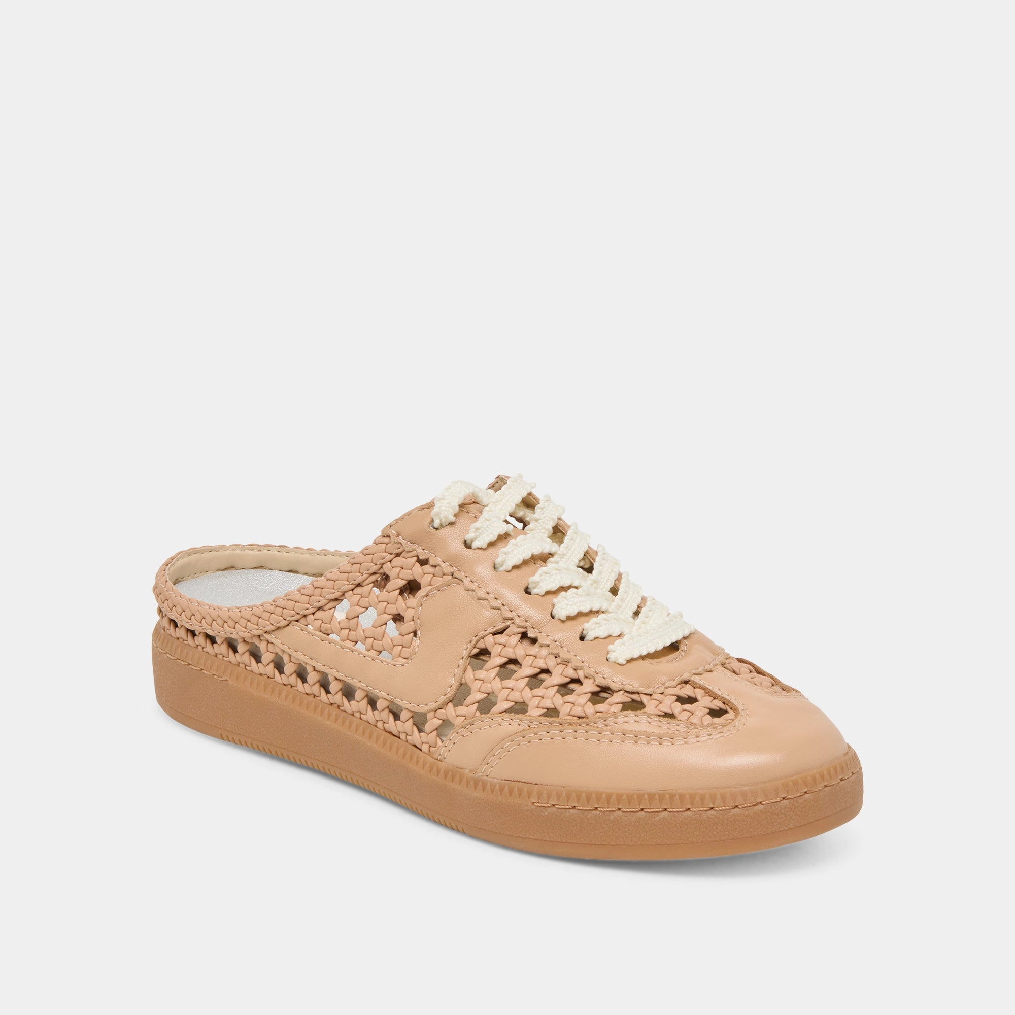 Clean Form Style Upgrade NOTICE SLIDE WOVEN SNEAKERS CAFE WOVEN STELLA