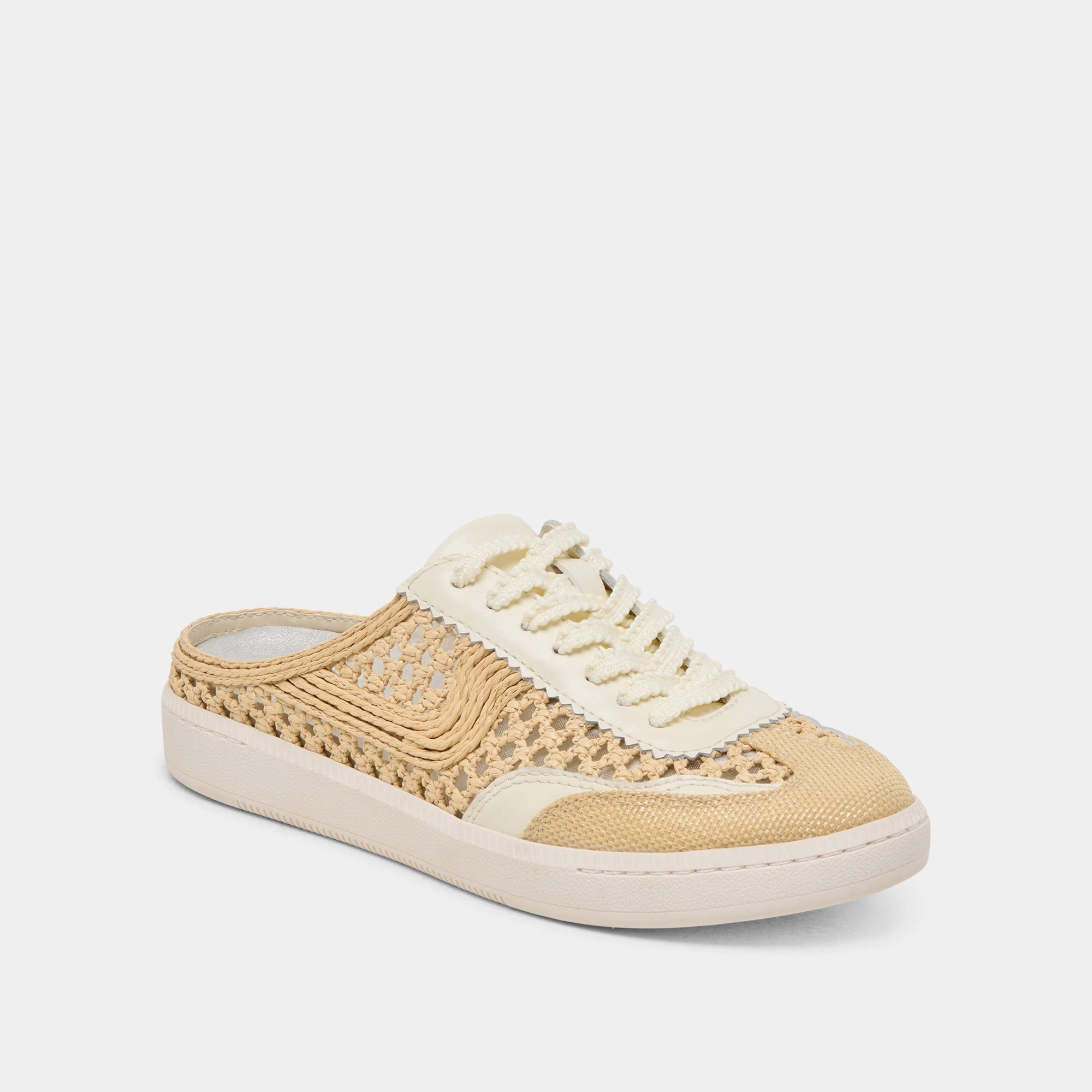 Resilient Pace NOTICE SLIDE WOVEN SNEAKERS LT NATURAL WOVEN RAFFIA