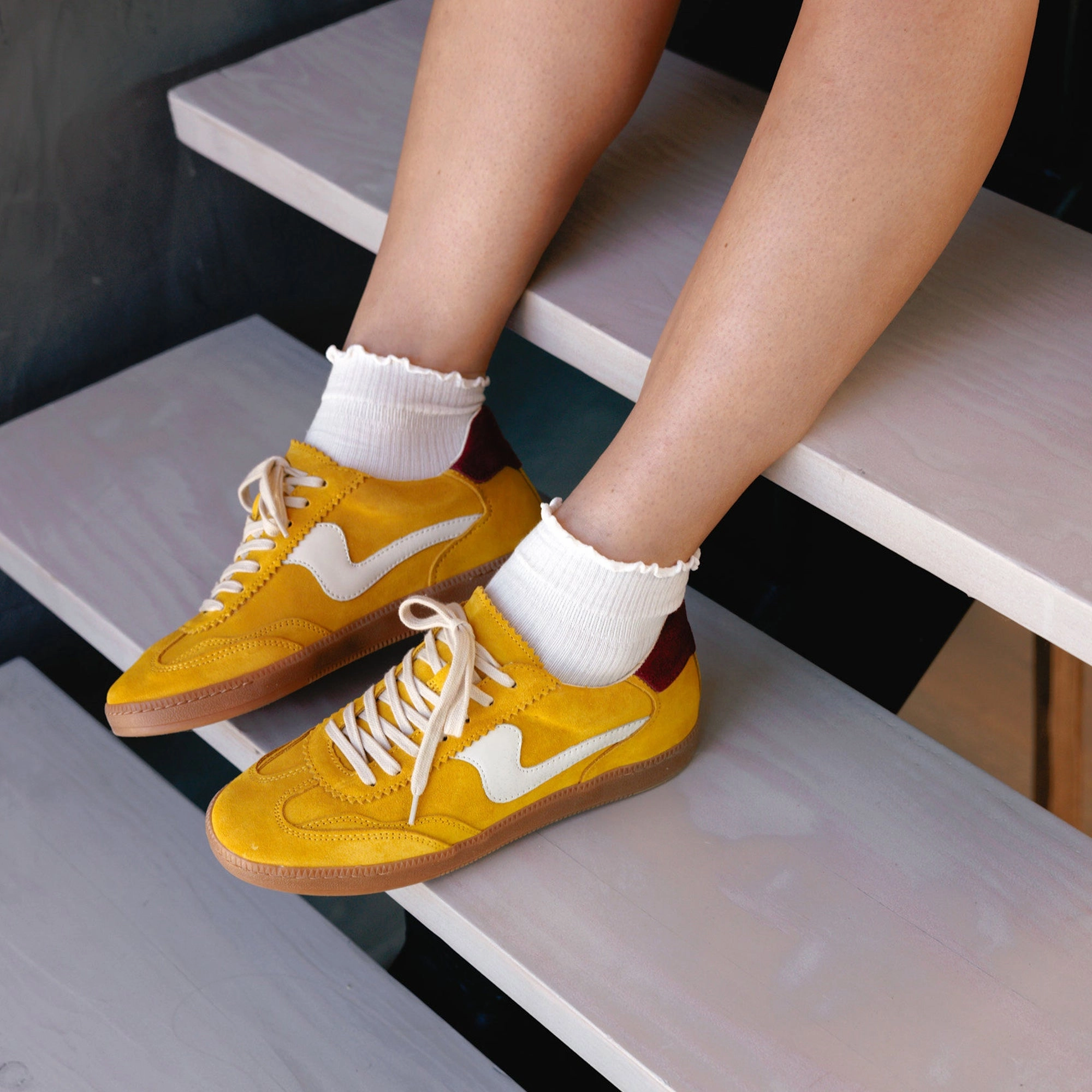 zip NOTICE SNEAKERS MUSTARD SUEDE