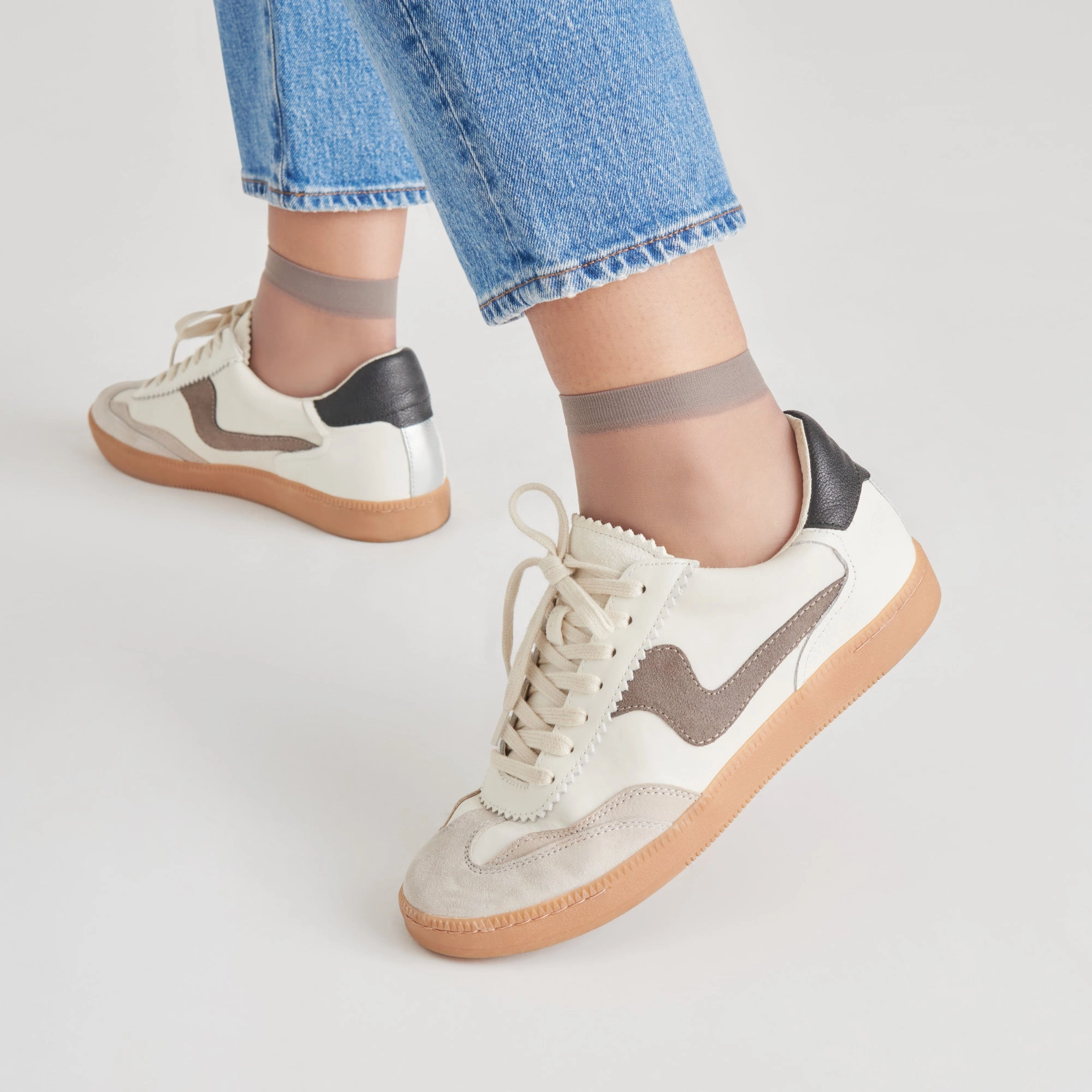 NOTICE SNEAKERS WHITE GREY LEATHER Air Cushion