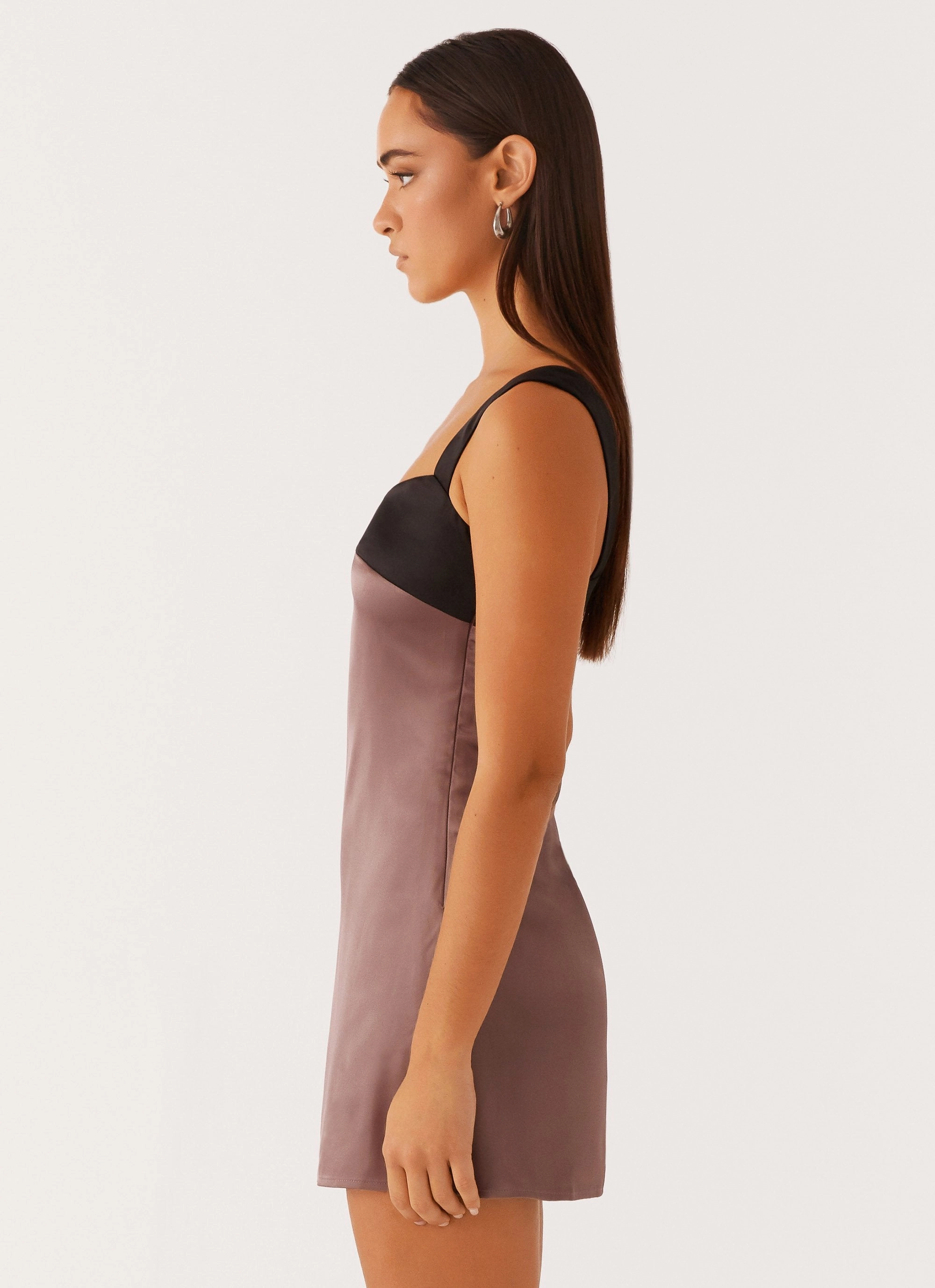 Odette Satin Mini Dress - Steel Me Away Shore Time Silky Layer