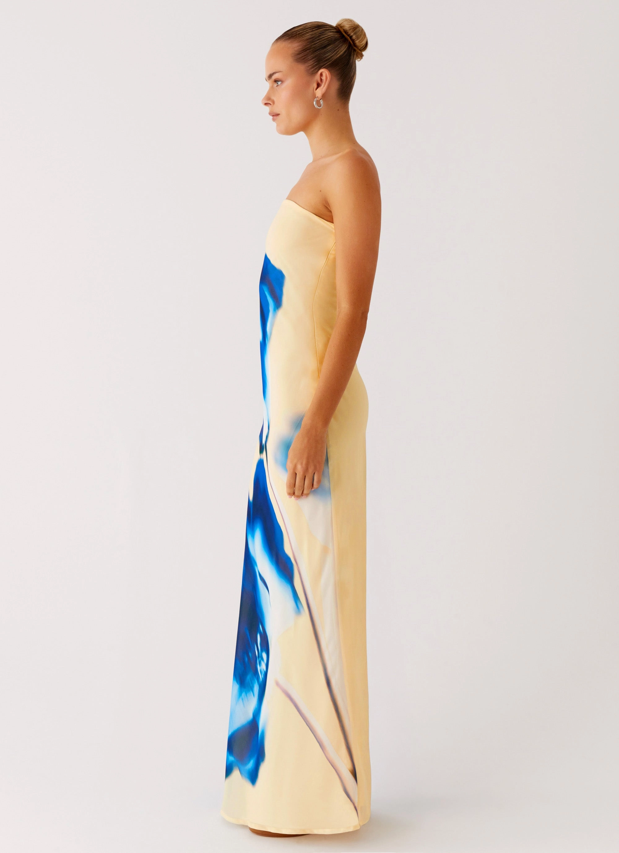 So You Say Strapless Maxi Dress - Heirloom Floral Subtle Finish