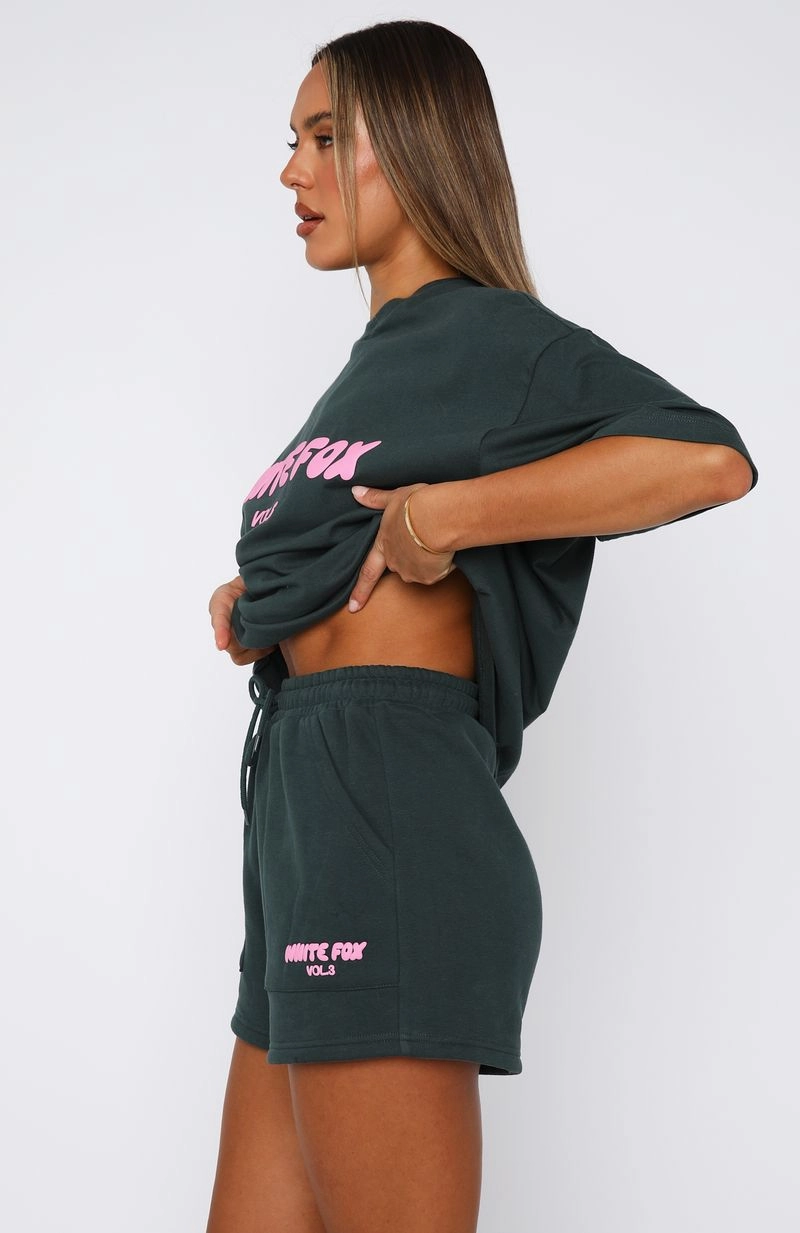 High Elasticity Blend Offstage Lounge Shorts Pine